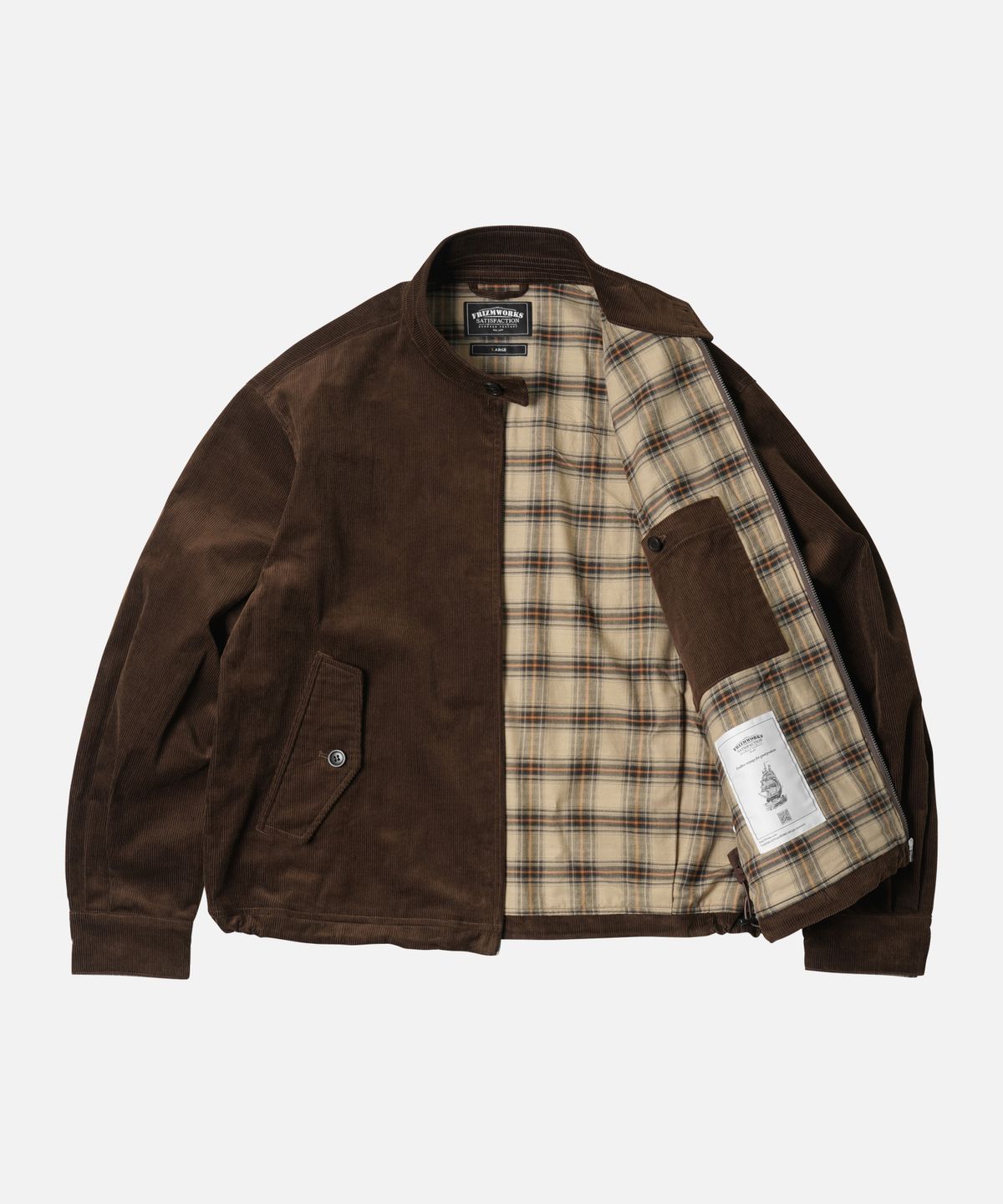 프리즘웍스(FRIZMWORKS) CORDUROY BUDDY HARRINGTON JACKET _ BROWN