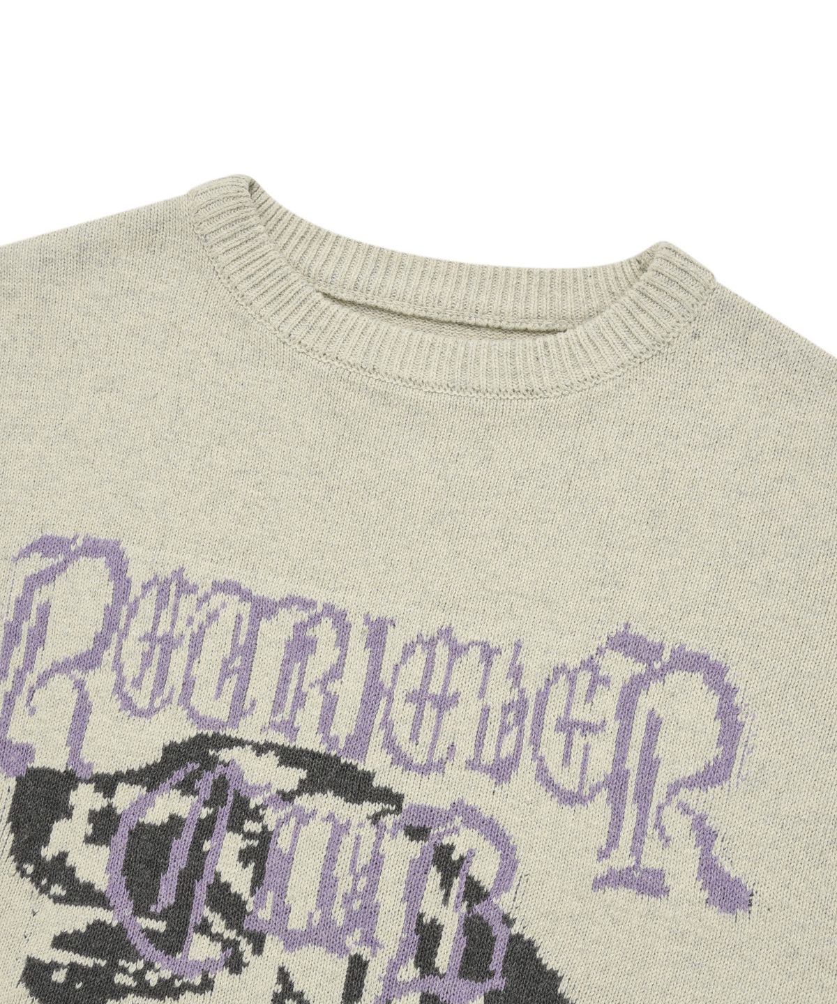 리트리버클럽(RETRIEVER CLUB) OLD LETTERING LOGO KNIT CREWNECK [IVORY]