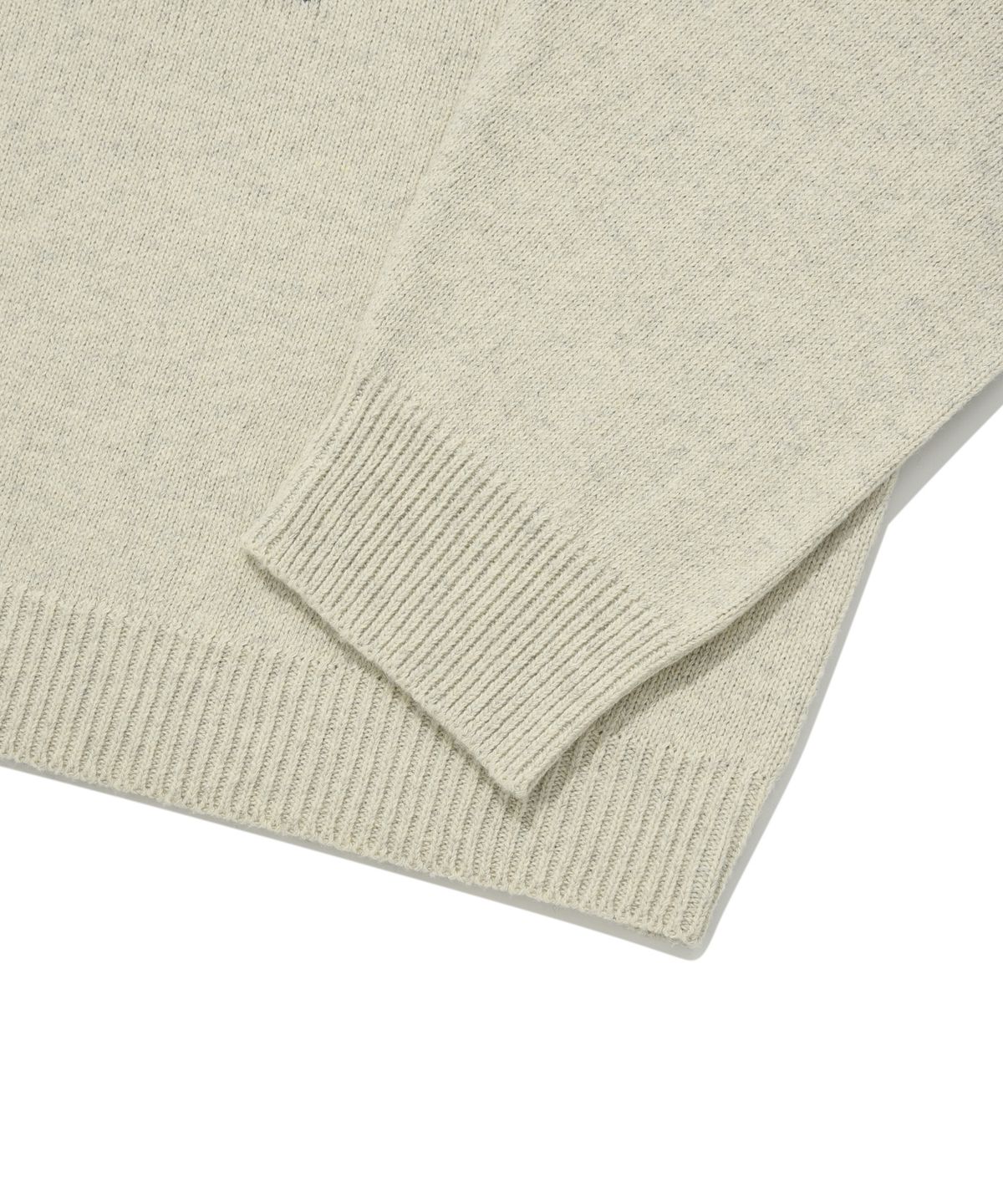 리트리버클럽(RETRIEVER CLUB) OLD LETTERING LOGO KNIT CREWNECK [IVORY]