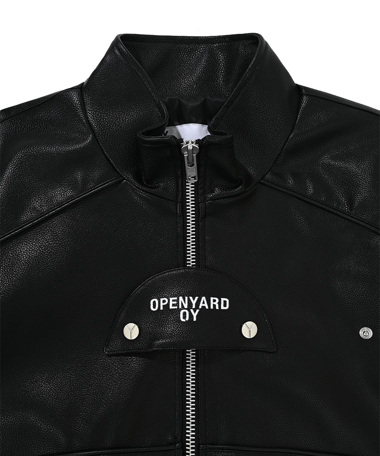 ★OY★BUTTERFLY VEGAN LEATHER JACKET - BLACK★正規品/送料込 OY/オーワイ』 BUTTERFLY VEGAN LEATHER JACKT/蝶ビーガンレザー