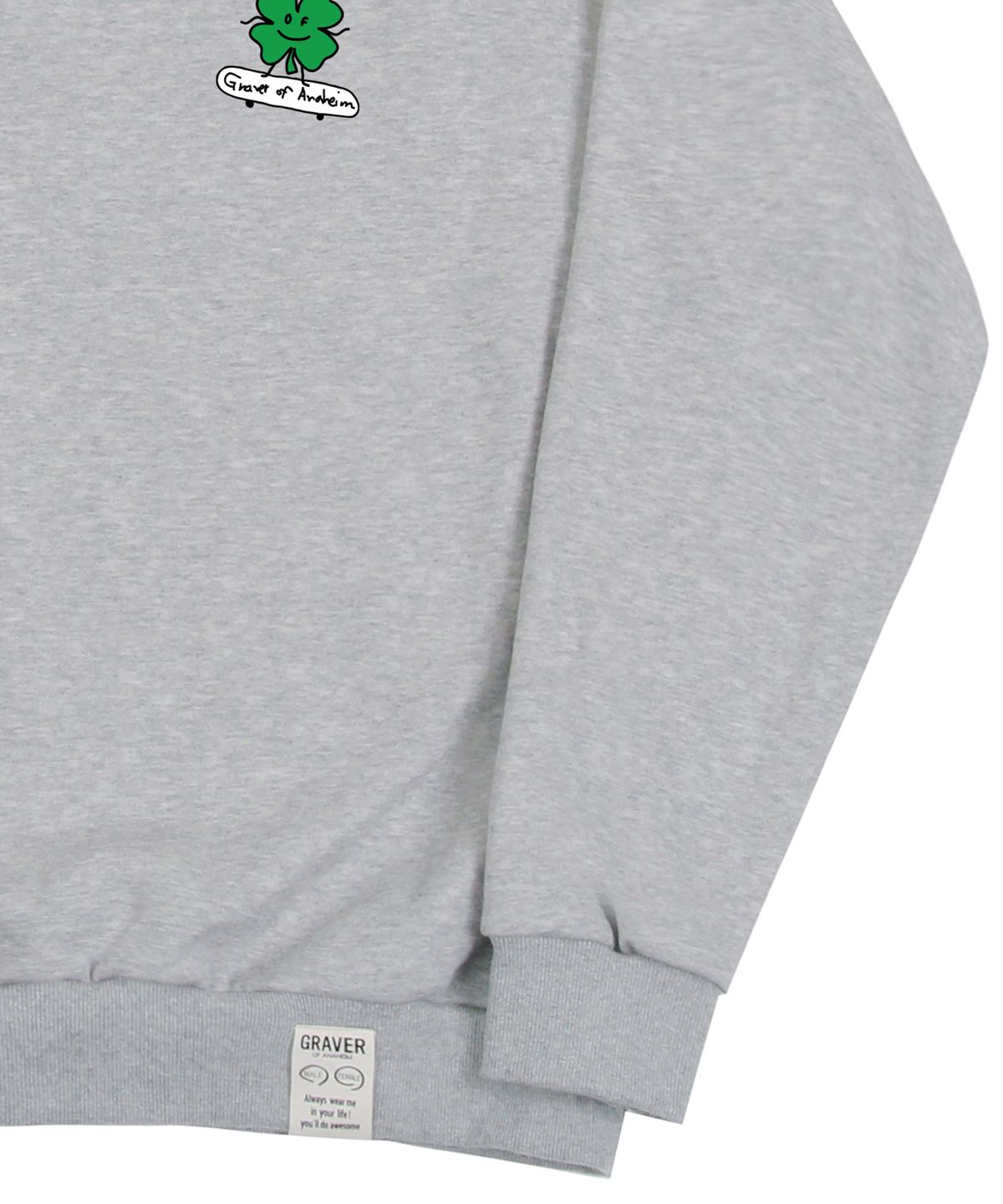 그레이버(GRAVER) [UNISEX]클로버 보드 맨투맨_그레이