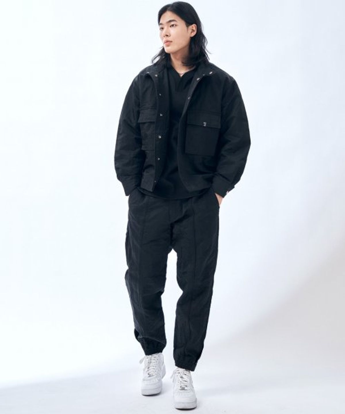 블랙맘바(BLACKMAMBA) 와일드 코치 블루종 자켓(블랙)