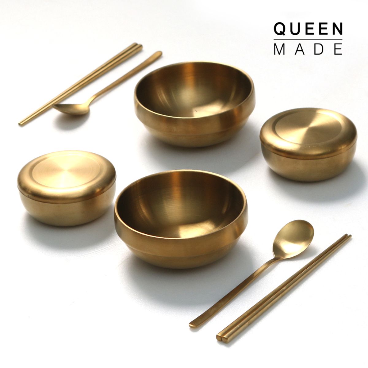 퀸메이드(QUEENMADE) 라온 2인 반상기 세트 10P QMBZ-100G