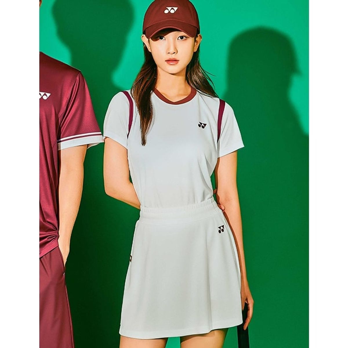 요넥스(YONEX) 235PS002F 화이트 여성용 사이드 포켓 테니스 스커트