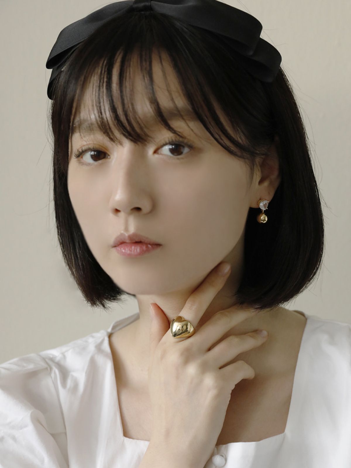 소수(SOSOO) Volume Bold Heart Ring 볼륨 볼드 하트 반지