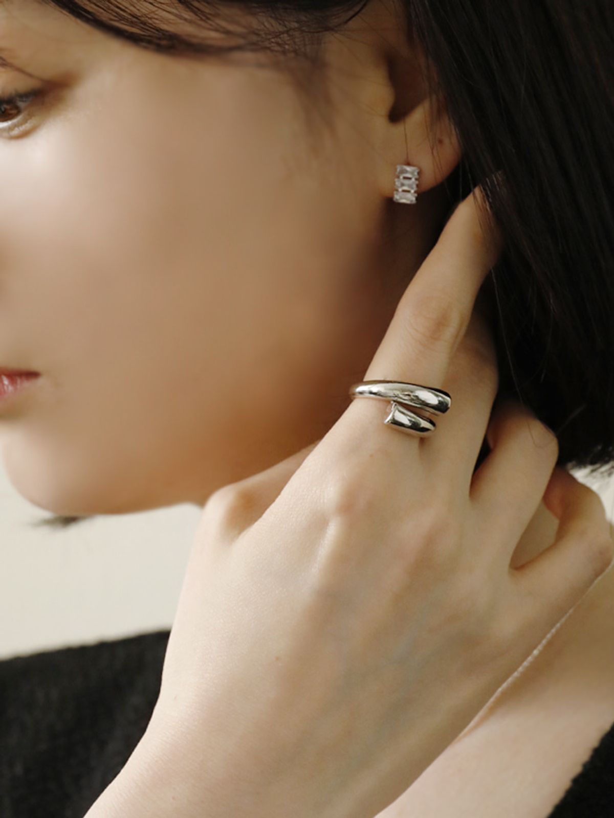 소수(SOSOO) Simple Line Bold Ring 심플 라인 볼드 반지