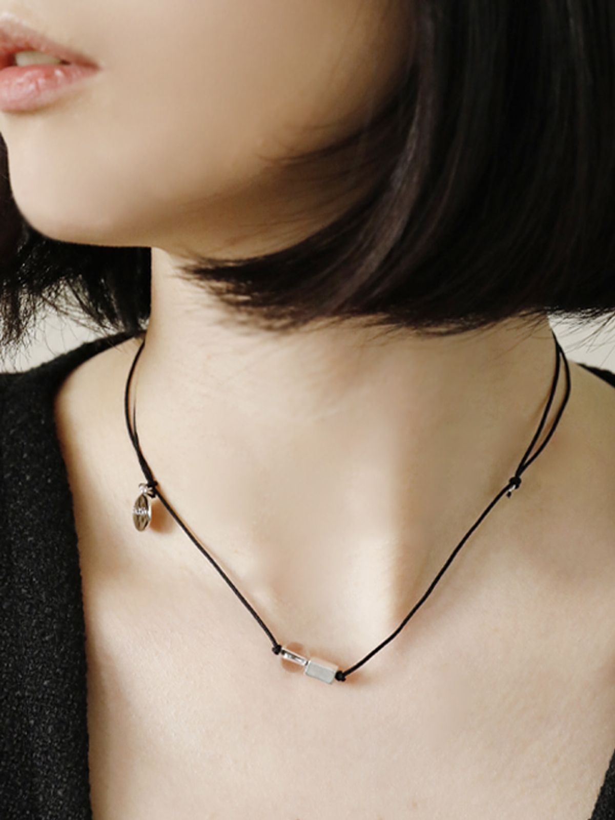 소수(SOSOO) Crystal Silk Necklace 크리스탈 실크 목걸이