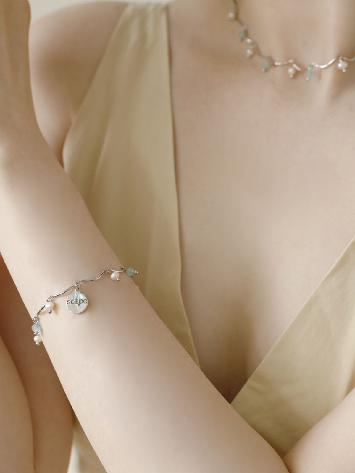 소수(SOSOO) Summer Beads Necklace Bracelet set 썸머 비즈 목걸이 팔찌 세트