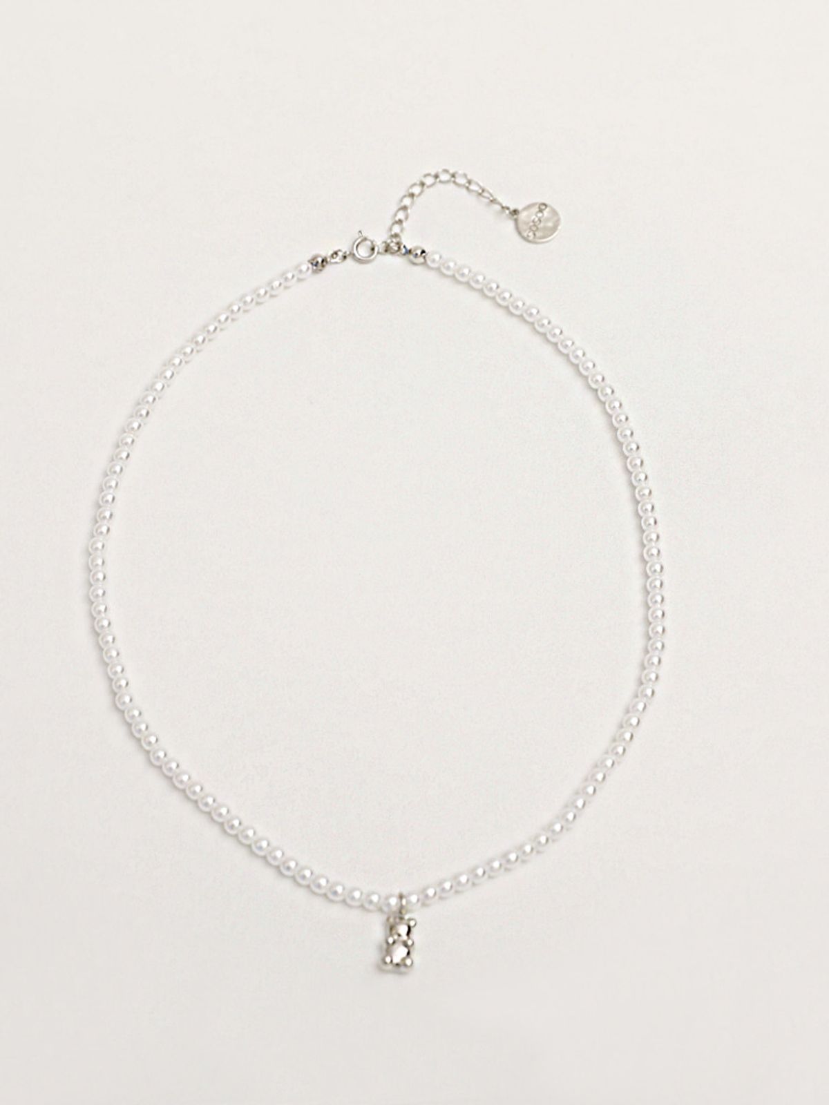소수(SOSOO) Little Bear Pearl Necklace 리틀 베어 진주 목걸이