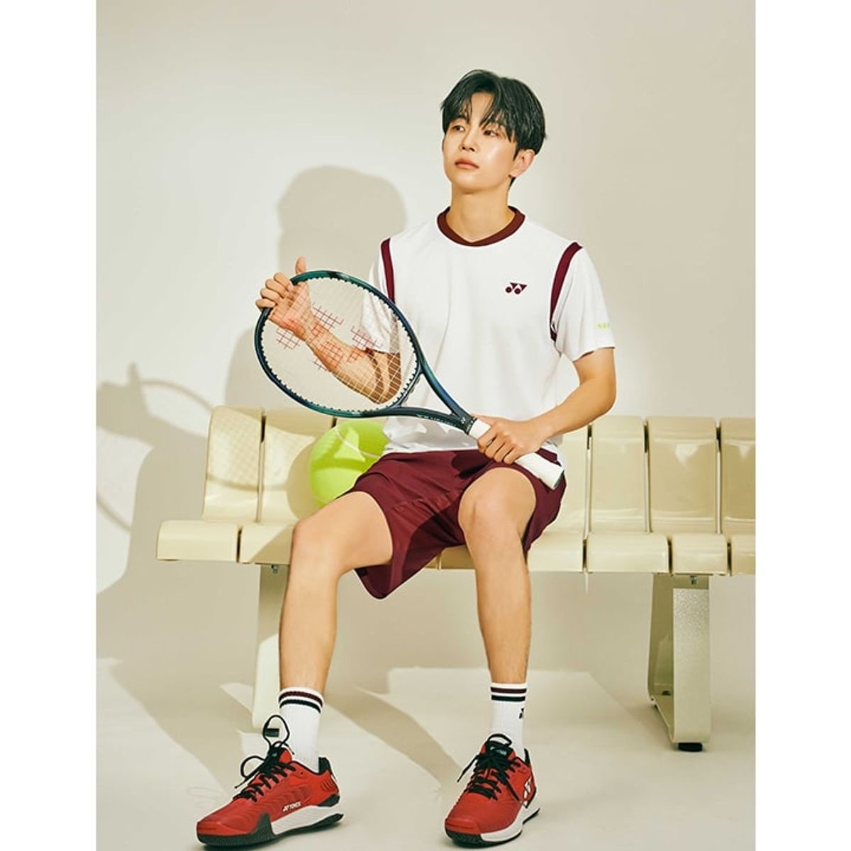 요넥스(YONEX) 235SN003M 화이트 테니스 양말  남성장목