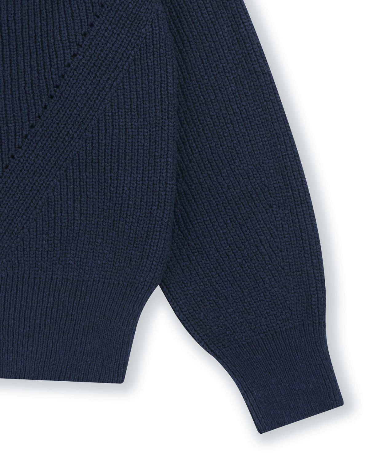 비슬로우(BESLOW) LOW GAUGE BULKY SHORT CARDIGAN NAVY