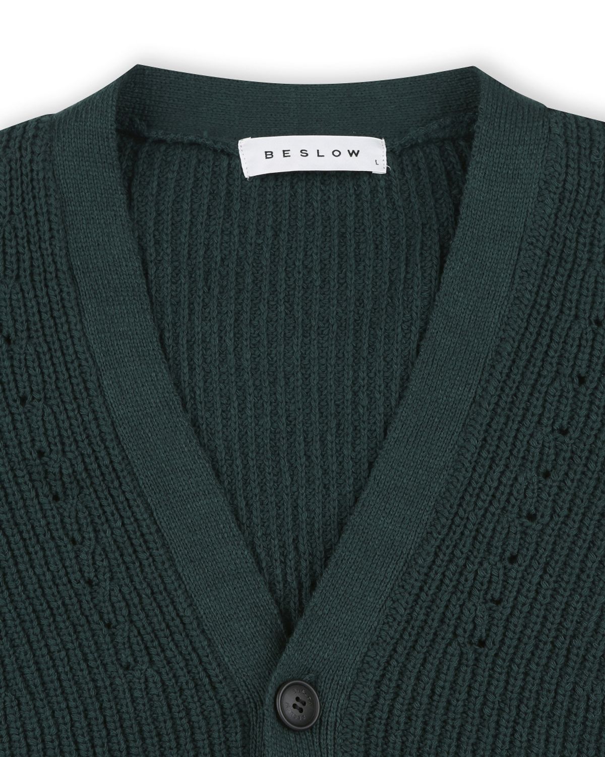 비슬로우(BESLOW) LOW GAUGE BULKY SHORT CARDIGAN GREEN