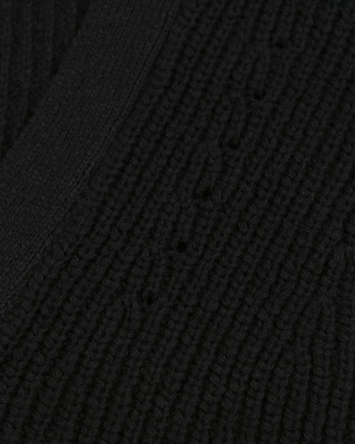 비슬로우(BESLOW) LOW GAUGE BULKY SHORT CARDIGAN BLACK