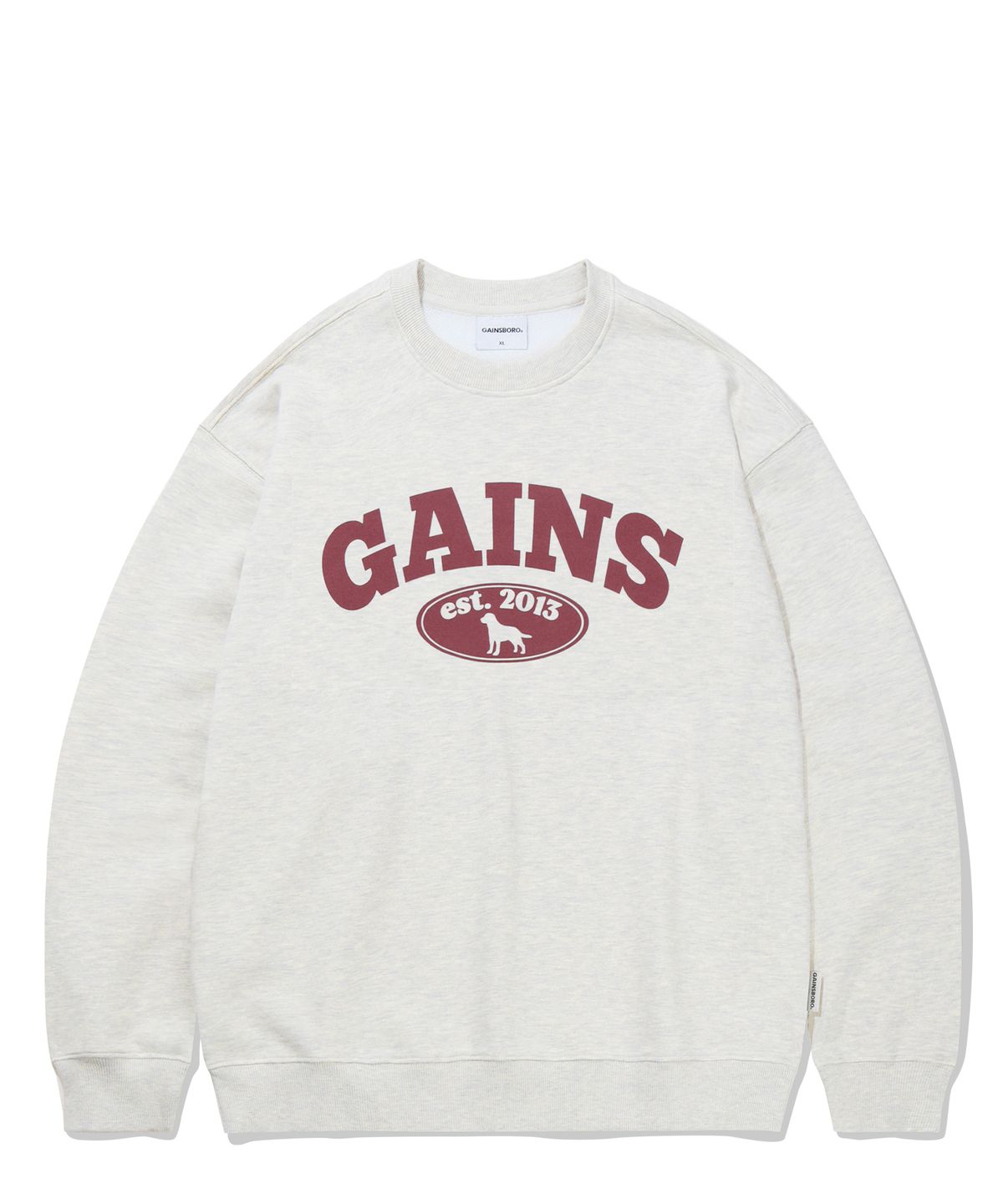 게인스보로(GAINSBORO) 골든로고 맨투맨_오트밀