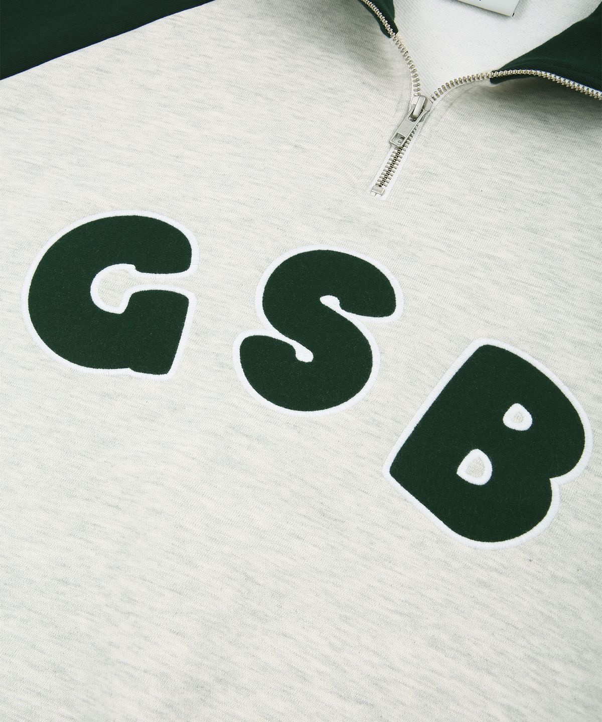 게인스보로(GAINSBORO) GSB로고 래글런 하프집업_오트밀/그린