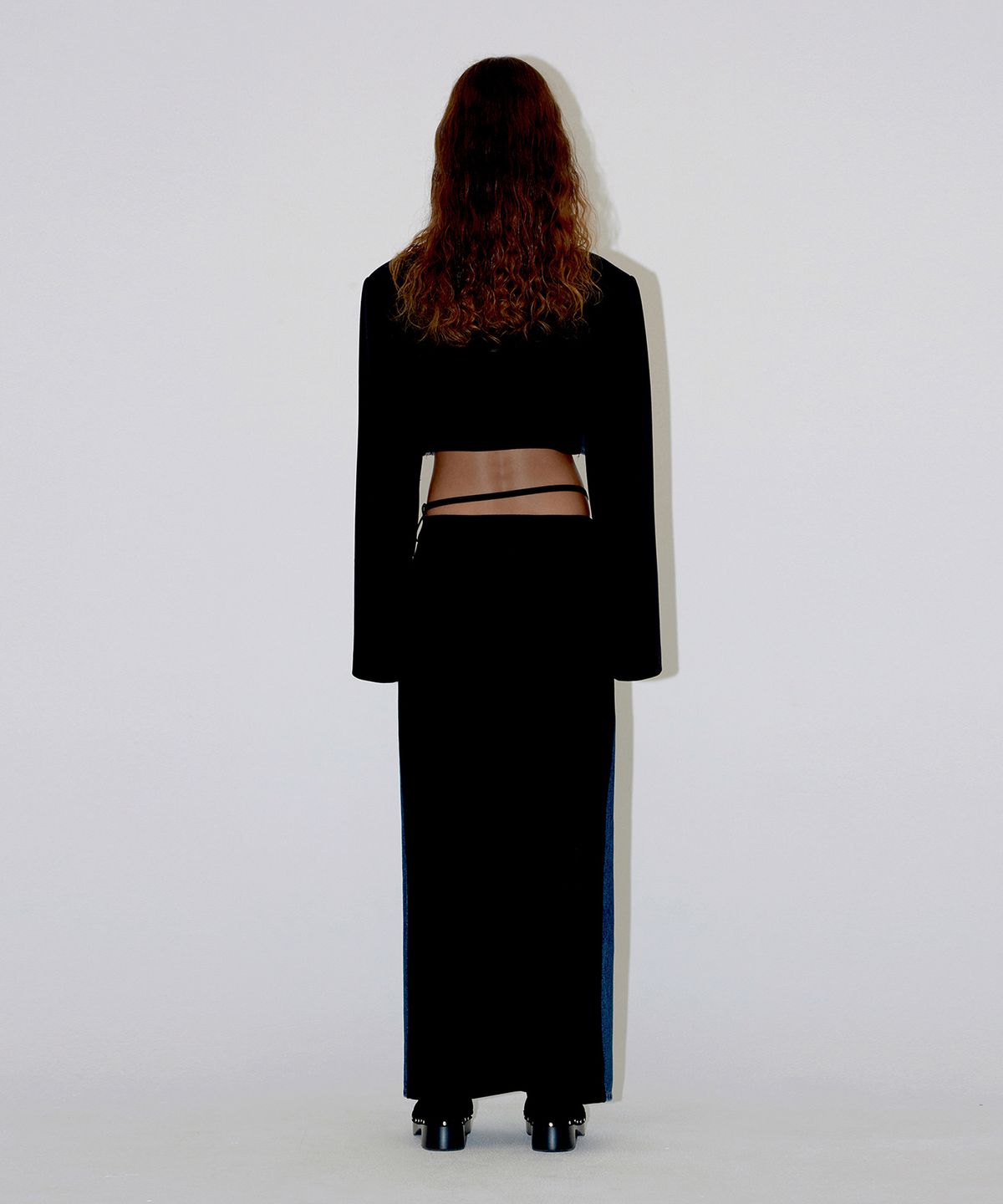 다이애그널(DIAGONAL) DENIM MIXED JACKET (black)