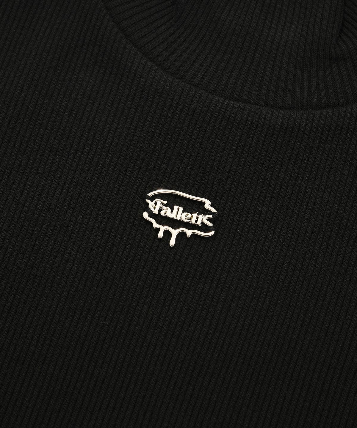 팔렛(FALLETT) 하이넥 롱슬리브 탑 블랙