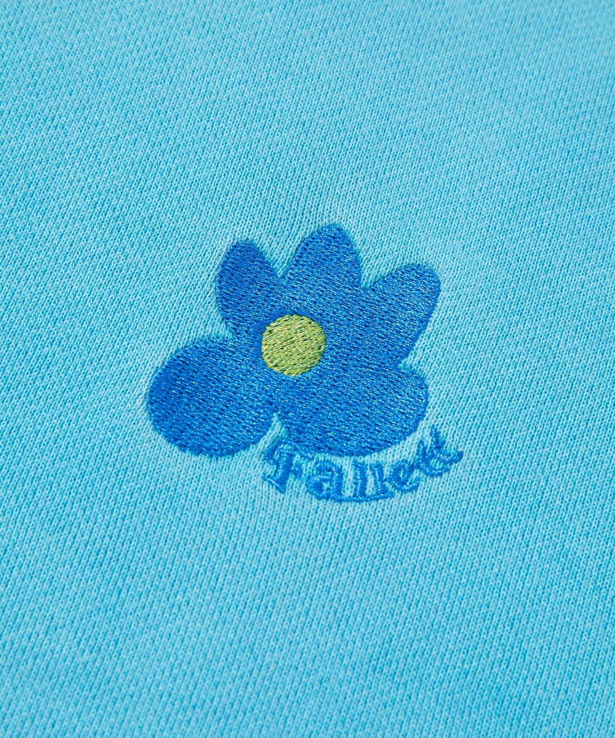 팔렛(FALLETT) 유니 플라워 로고 후드 블루