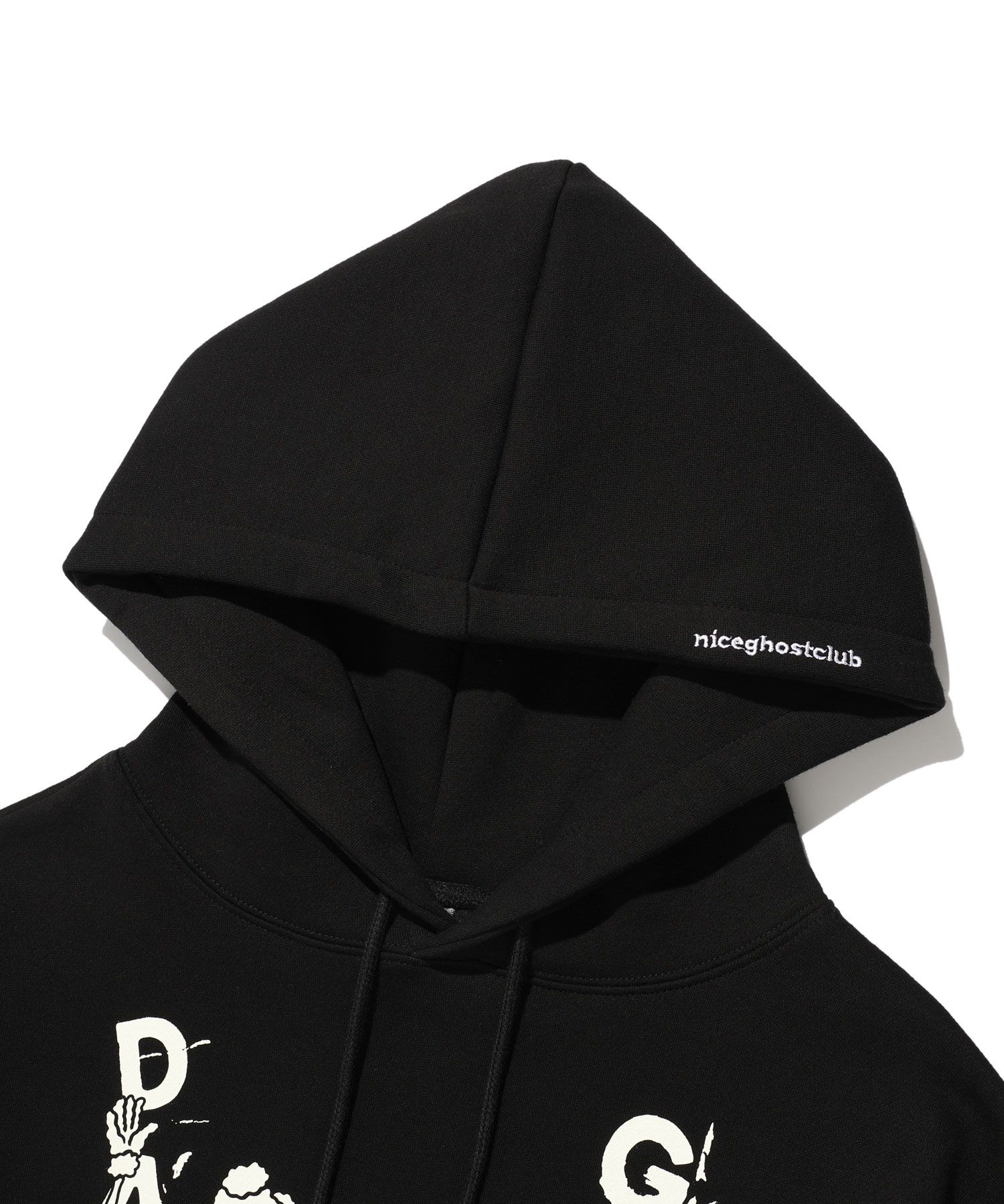 ★Nice Ghost Club★DANCE OF NICE GHOST HOODIE MUSINSA公式 | NICE GHOST CLUB SCREAM LOGO HOODIE_BLACK