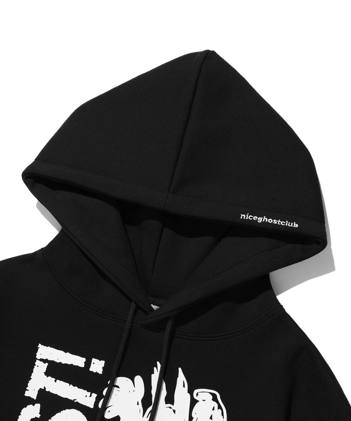 나이스고스트클럽(NICEGHOSTCLUB) SHADOW BABY GHOST HOODIE_BLACK(NG2DFUM408A)