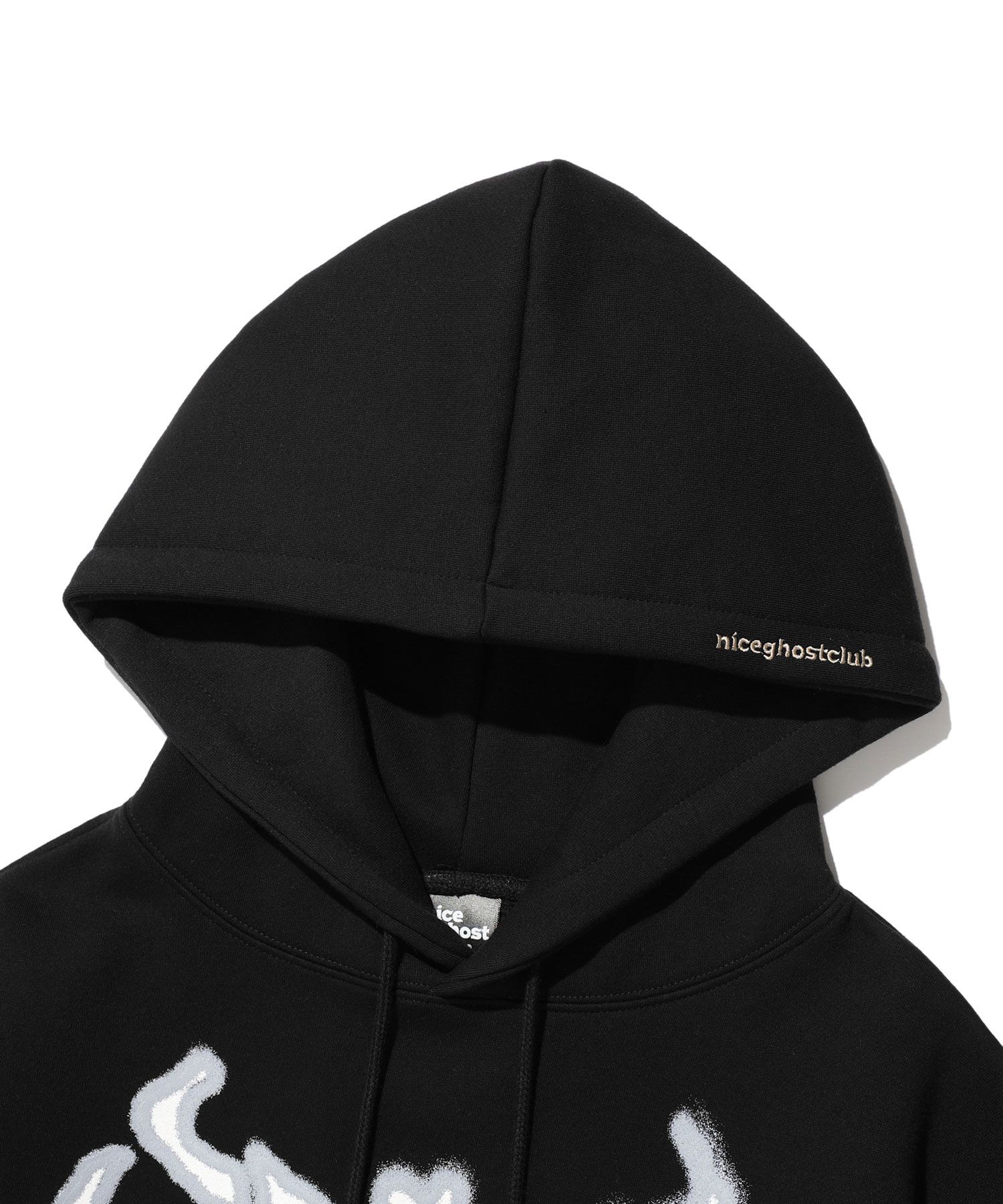 MUSINSA | NICE GHOST CLUB BIG SKULL LOGO HOODIE_CHARCOAL