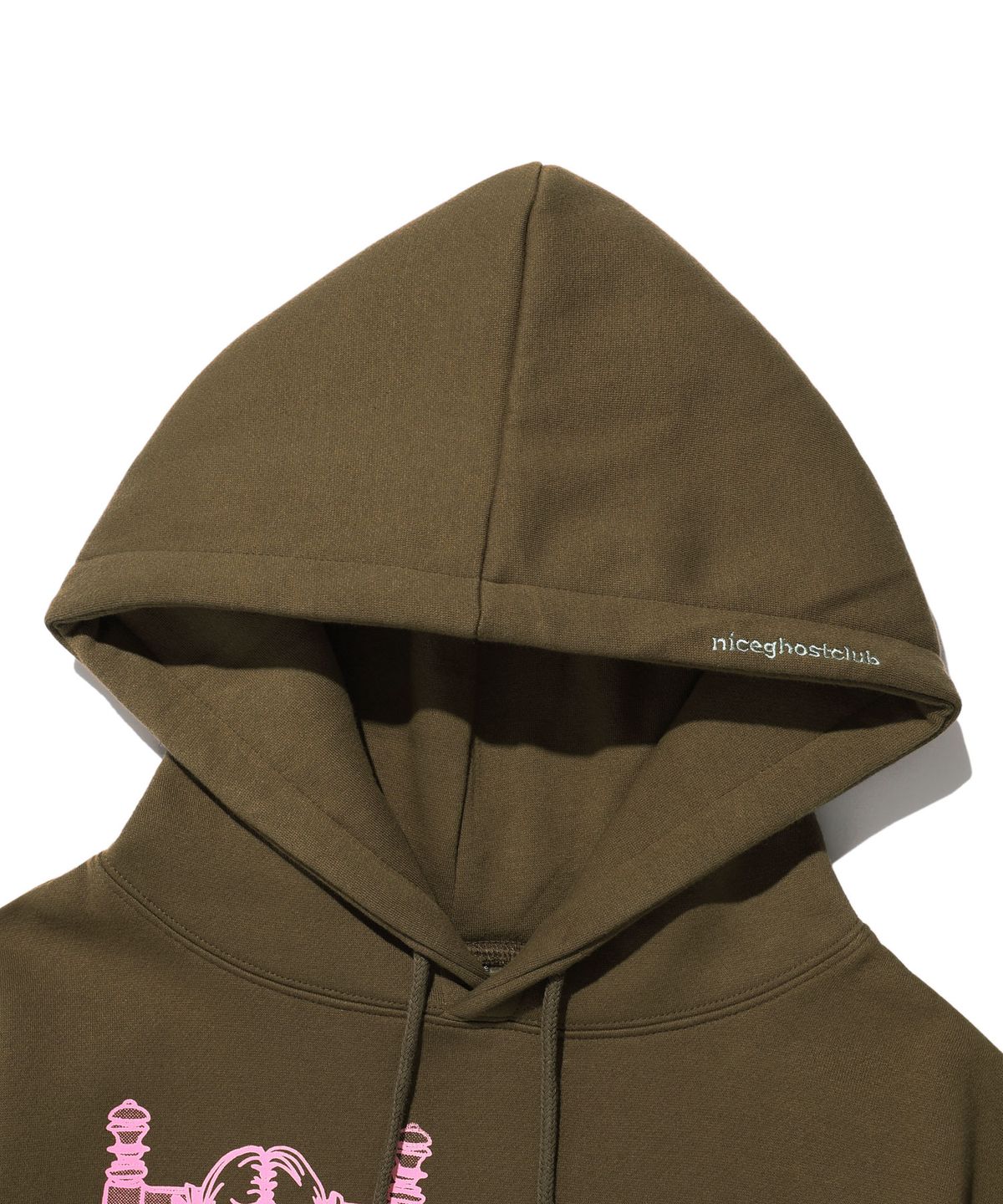 나이스고스트클럽(NICEGHOSTCLUB) HAVE A NICE GHOST HOODIE_KHAKI(NG2DFUM424A)