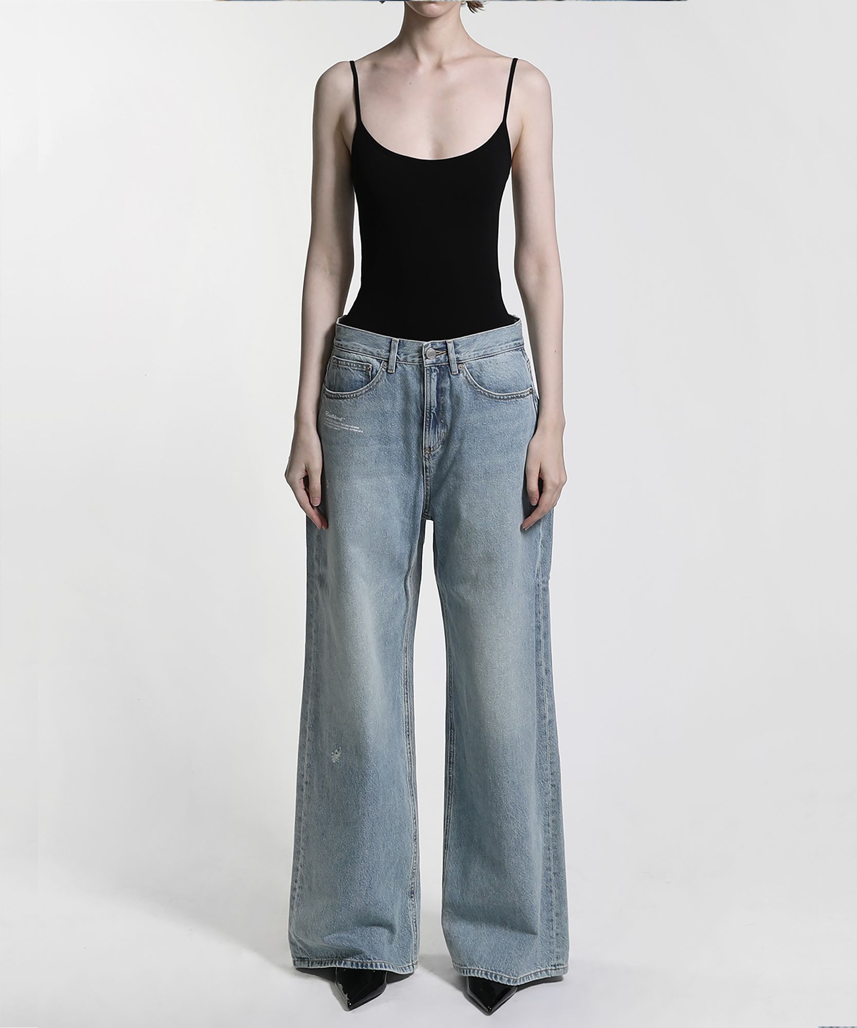 BADBLOOD ■ 0093 Wide Denim Jeans デニム MUSINSA | BADBLOOD 0093 Wide Denim Jeans - Medium Blue
