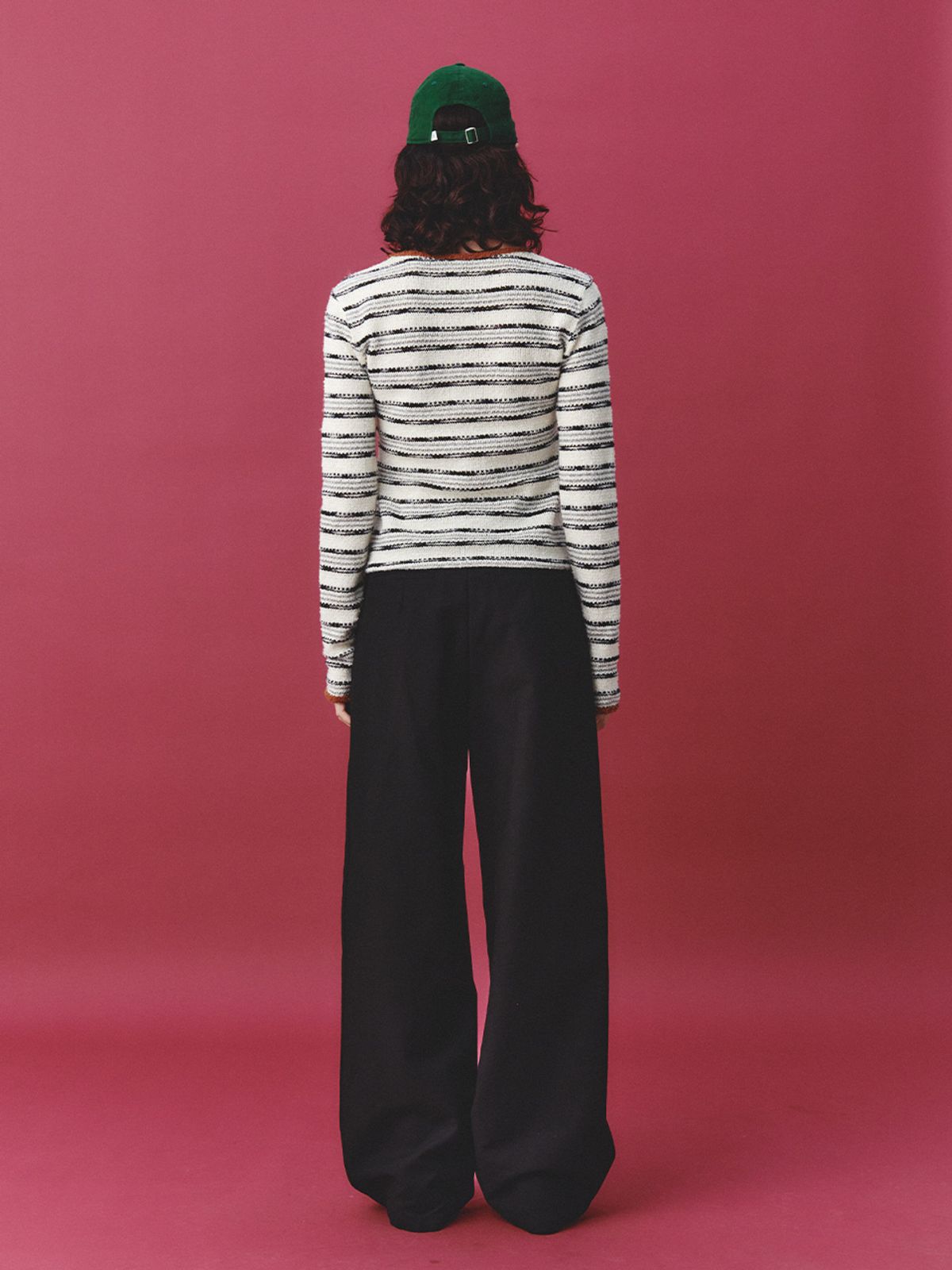 기준(KIJUN) Piping Wide Pants Black