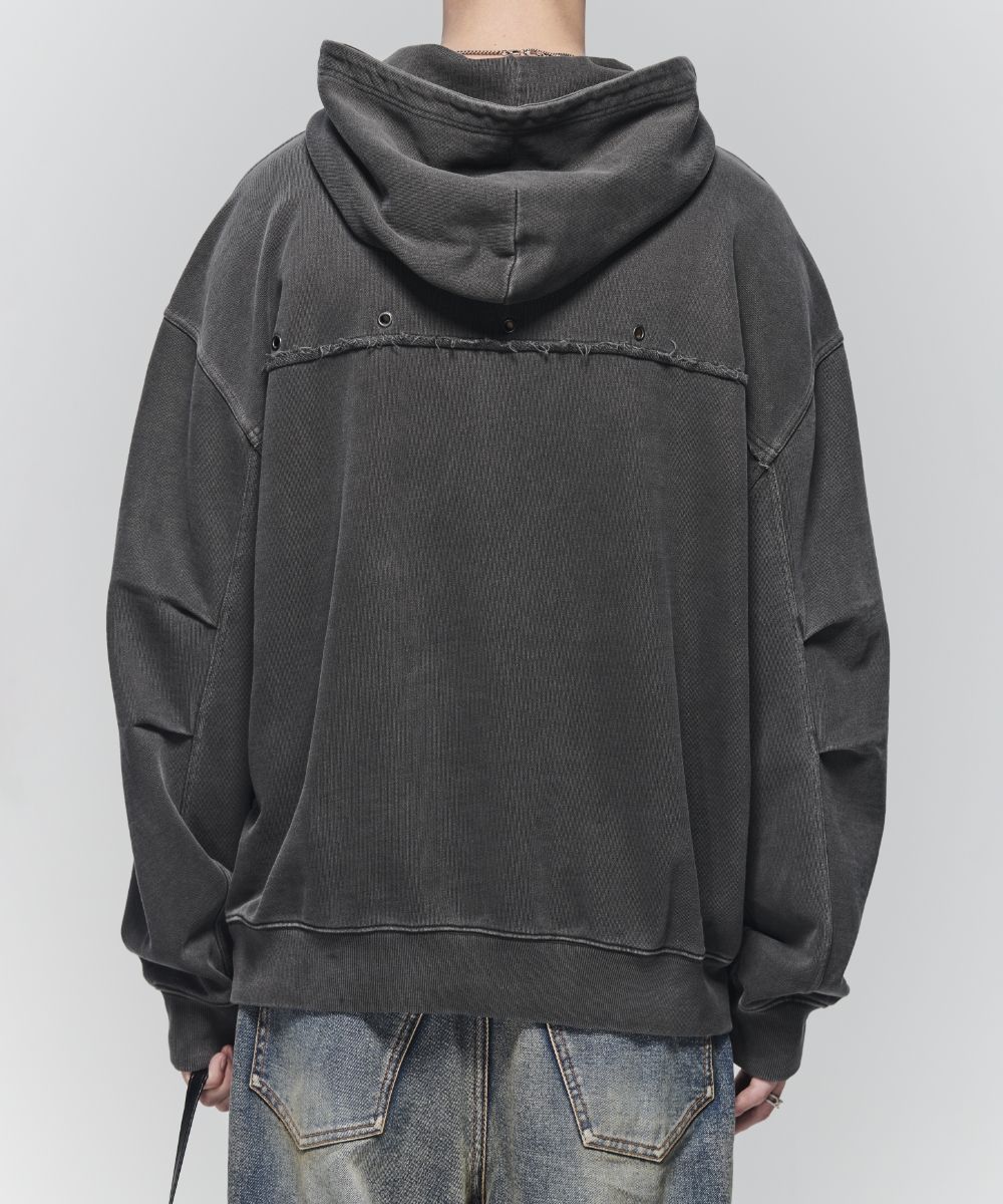 【MAISON MINED】23FW★ RUIN EYELET HOODIE MUSINSA | MAISON MINED RUIN EYELET HOODIE GRAY