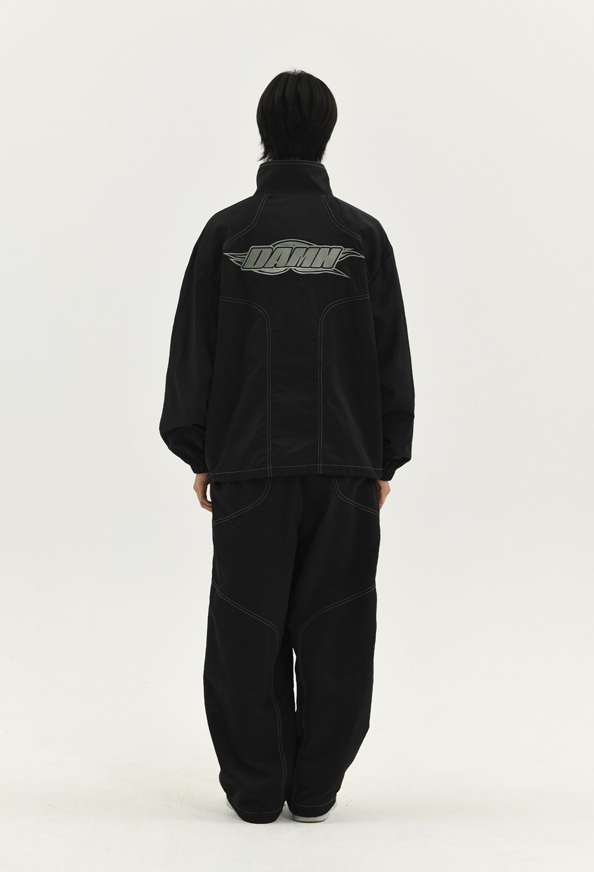 래리클락(LARRY CLARK) DAMN STITCH TRACK JACKET BLACK