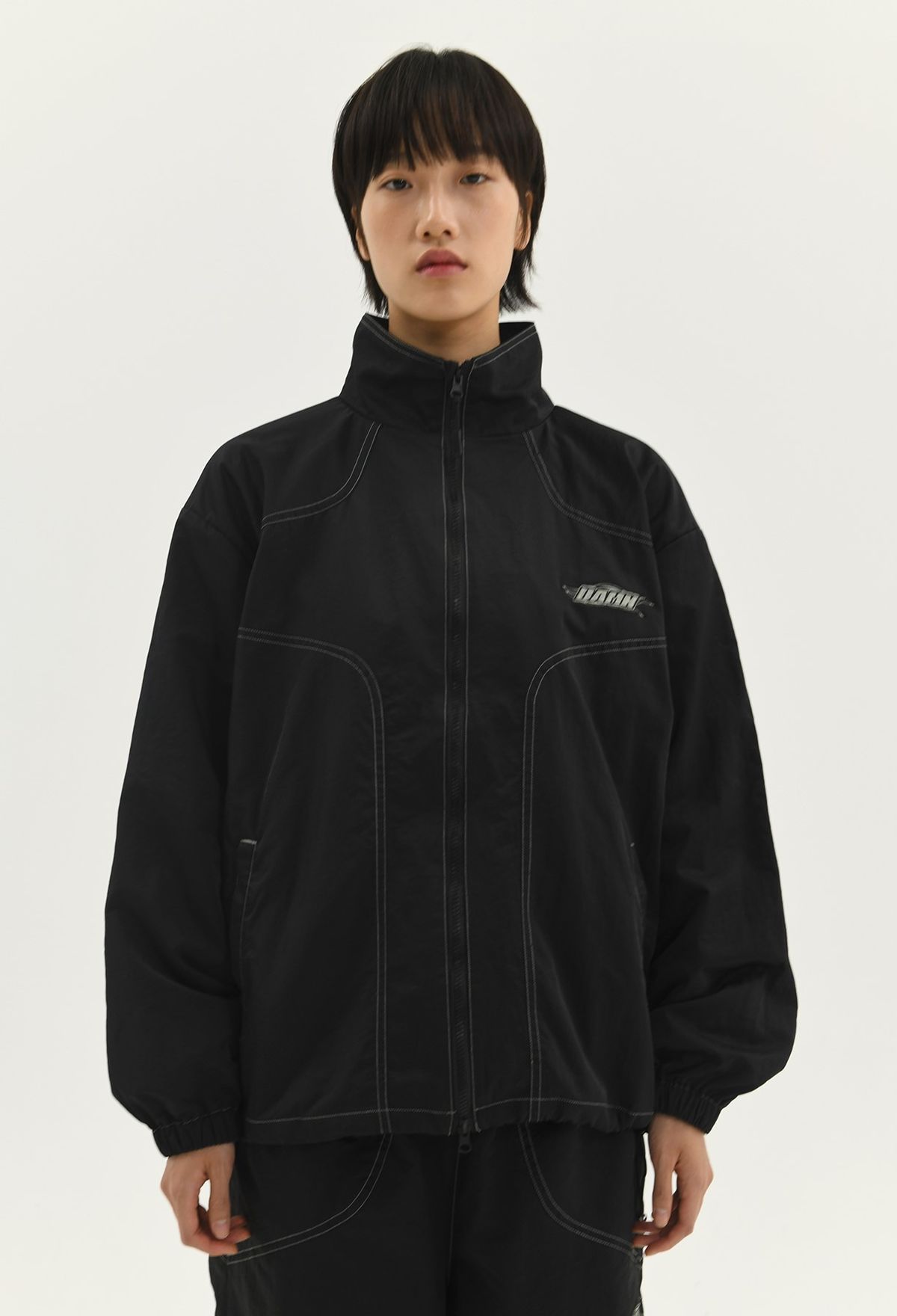 래리클락(LARRY CLARK) DAMN STITCH TRACK JACKET BLACK