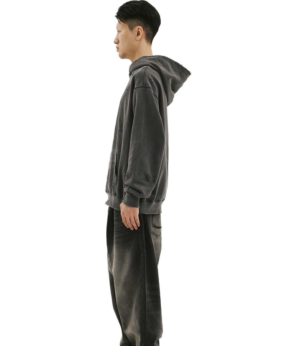 래리클락(LARRY CLARK) TEENAGE LUST DIS HOODIE PG CHARCOAL