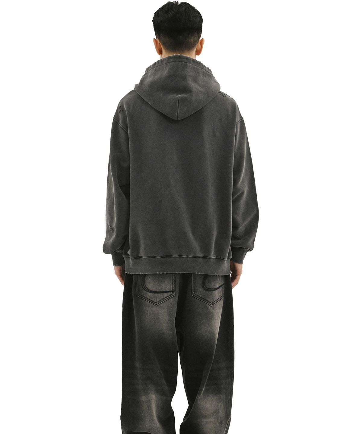 래리클락(LARRY CLARK) TEENAGE LUST DIS HOODIE PG CHARCOAL