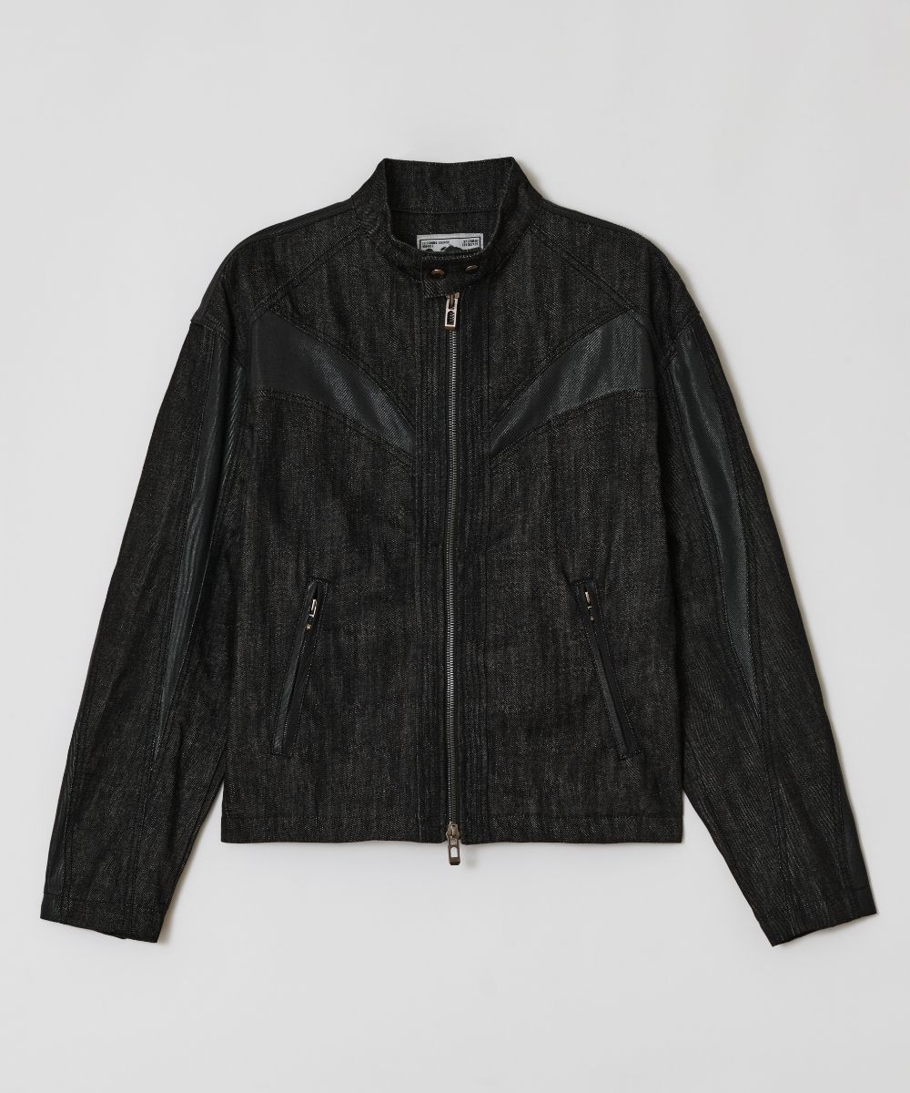 【MAISON MINED】23FW★ SICKLE BIKER DENIM JACKET MUSINSA | MAISON MINED SICKLE BIKER DENIM JACKET BLACK