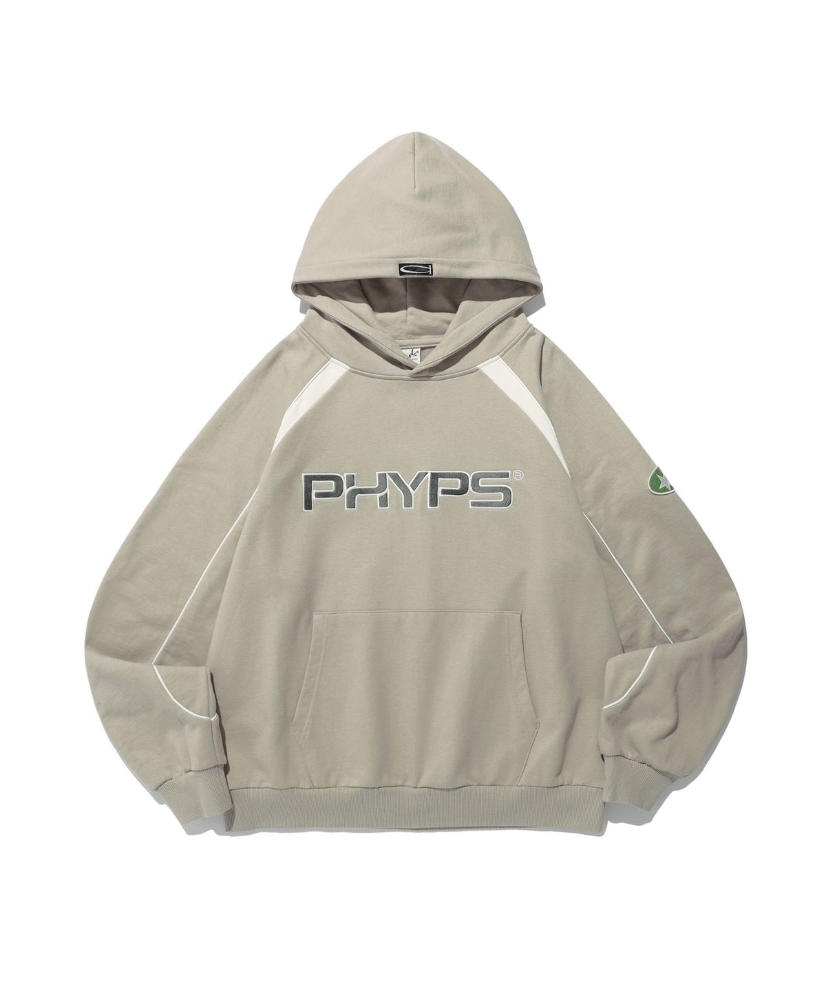 피지컬 디파트먼트(PHYSICAL DEPARTMENT) 파이핑 모터사이클 후드_그린 베이지