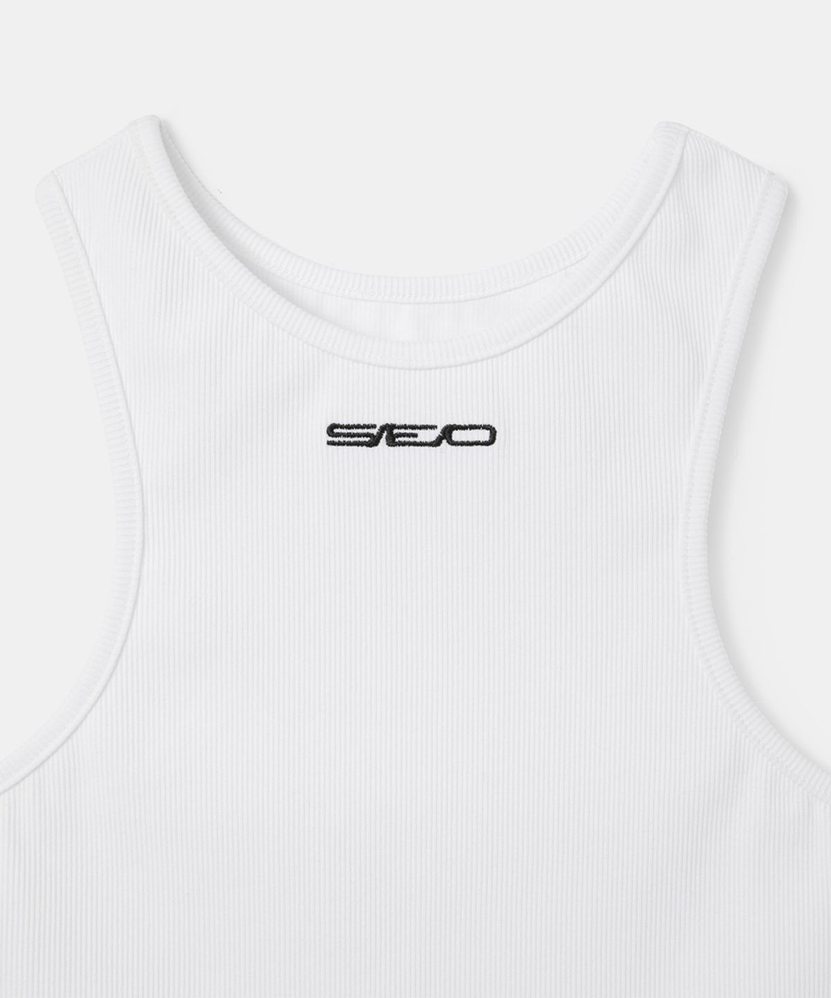 에스이오(s/e/o) BASIC RIBBED SLEEVELESS_WHITE
