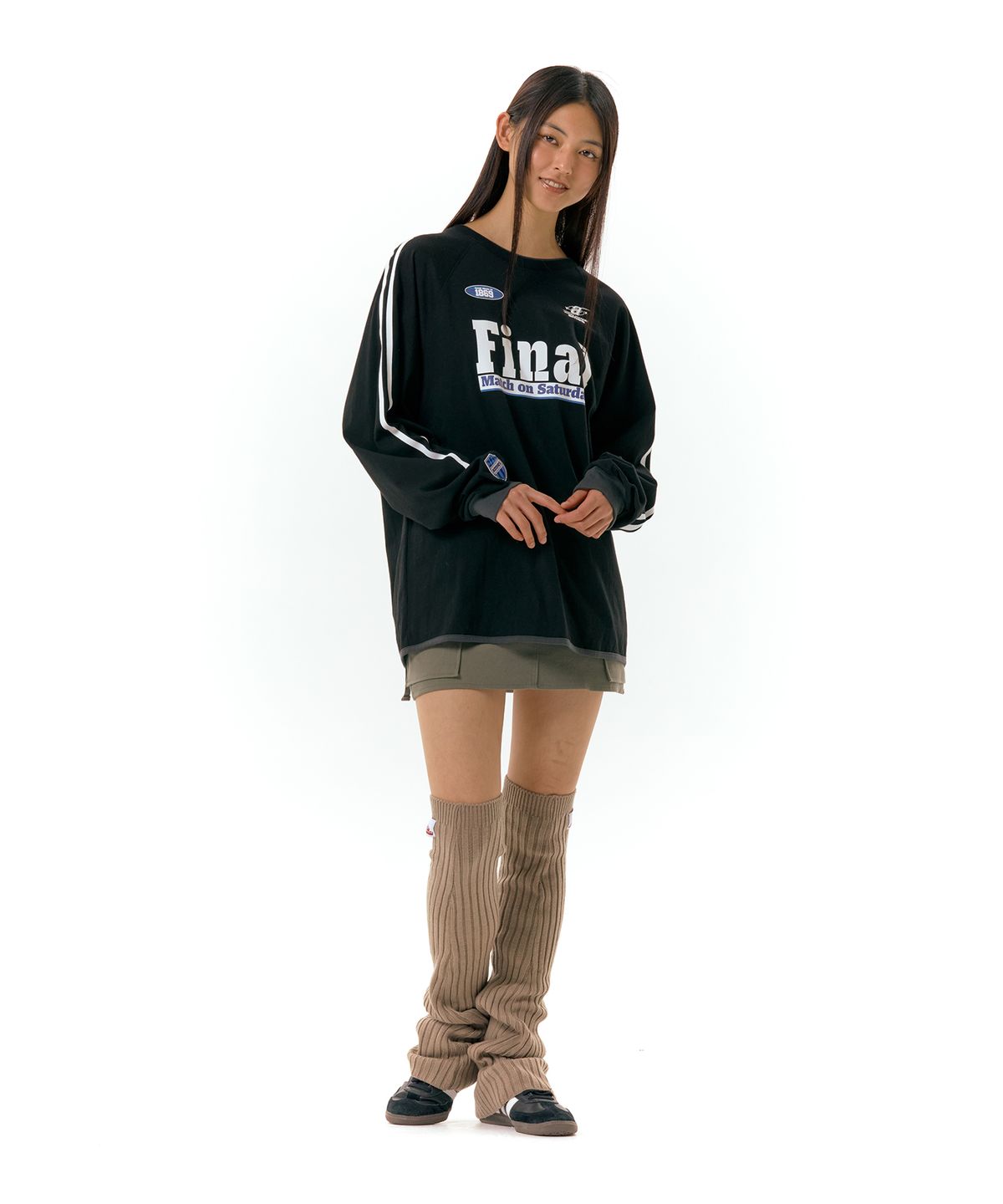 아메스 월드와이드(AMES-WORLDWIDE) FINAL MATCH LS TEE BLACK (AM2DFUT553A)