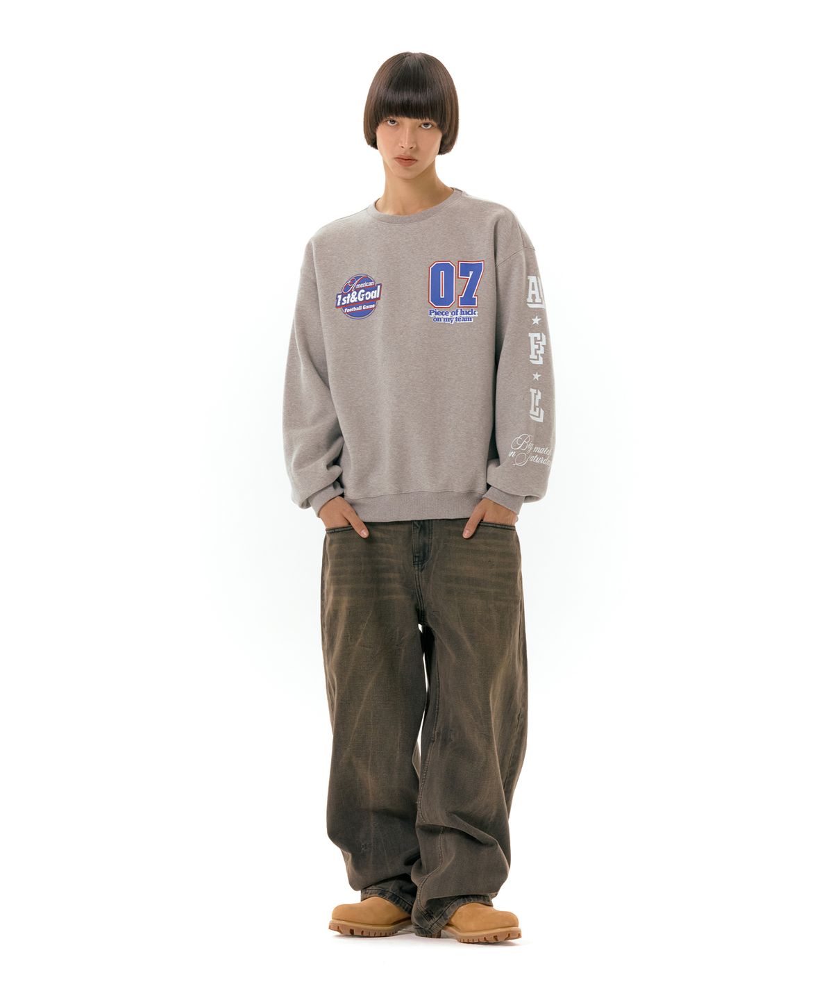 아메스 월드와이드(AMES-WORLDWIDE) 1ST GOAL SWEATSHIRT GREY (AM2DFUM442A)
