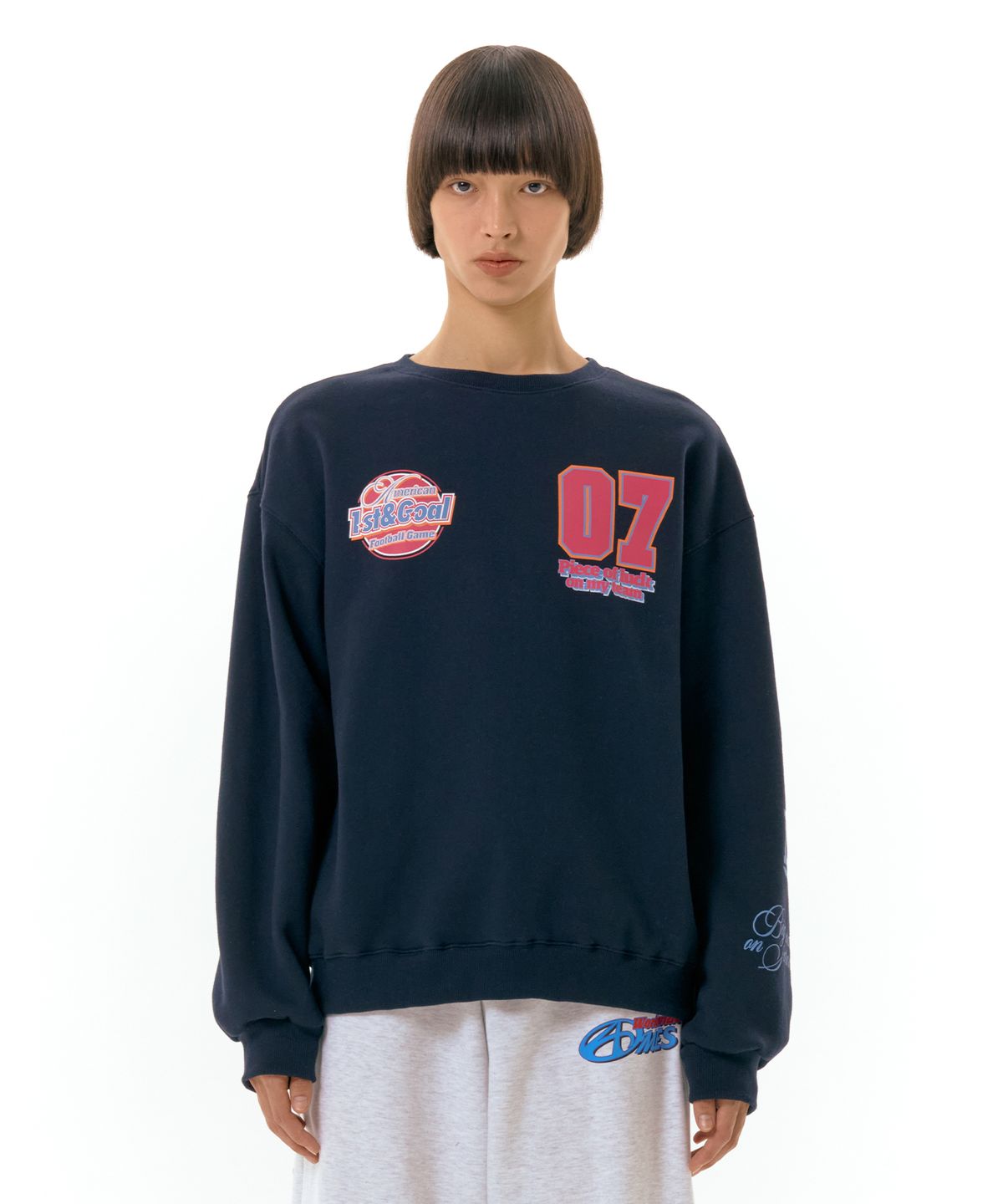 아메스 월드와이드(AMES-WORLDWIDE) 1ST GOAL SWEATSHIRT NAVY