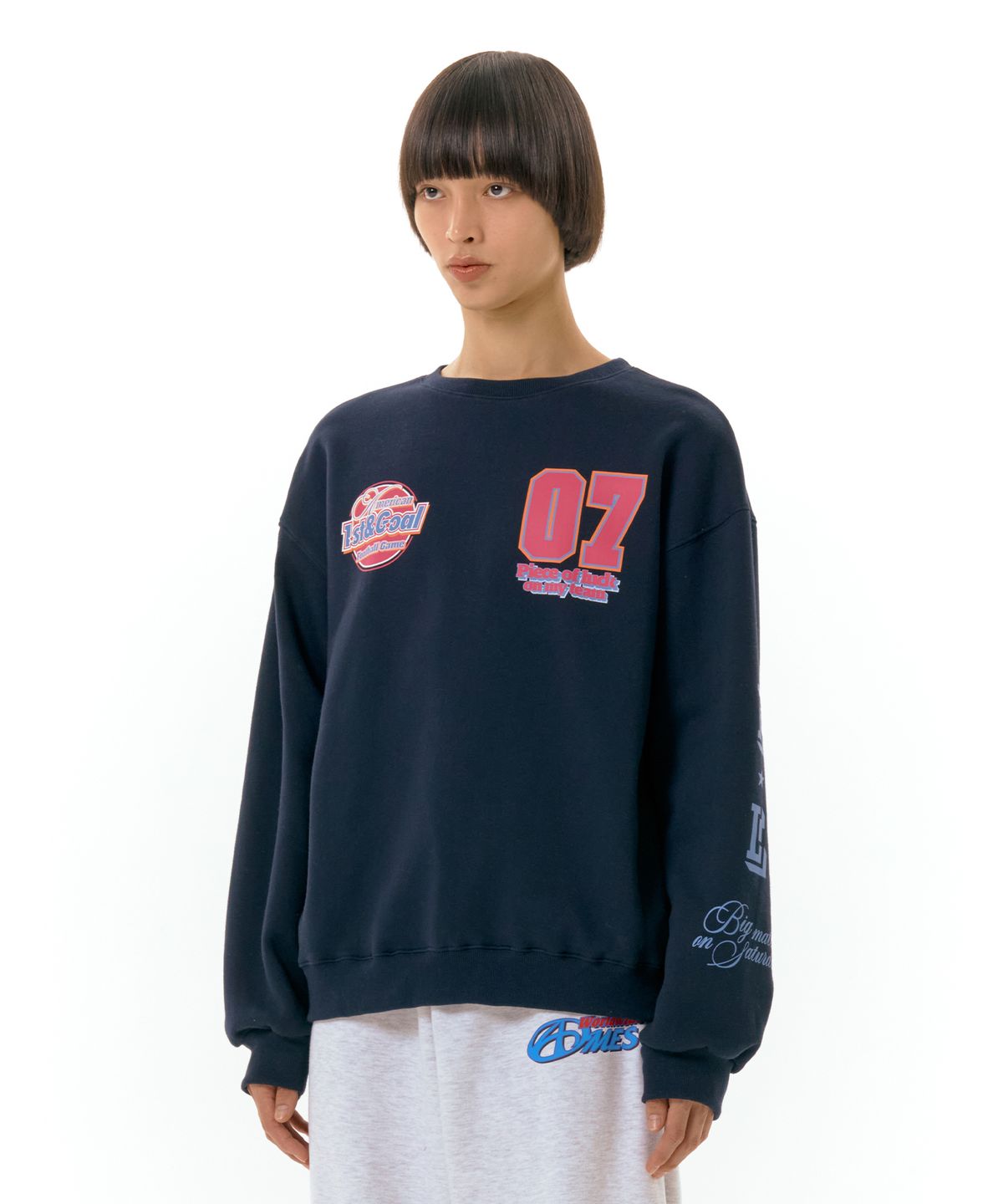 아메스 월드와이드(AMES-WORLDWIDE) 1ST GOAL SWEATSHIRT NAVY