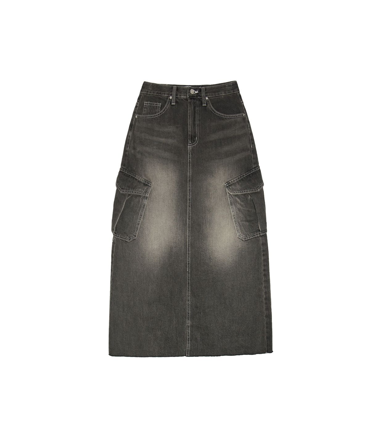 판도라핏(PANDORAFIT) [SKIRT] Lisa Cargo Long Denim Skirt