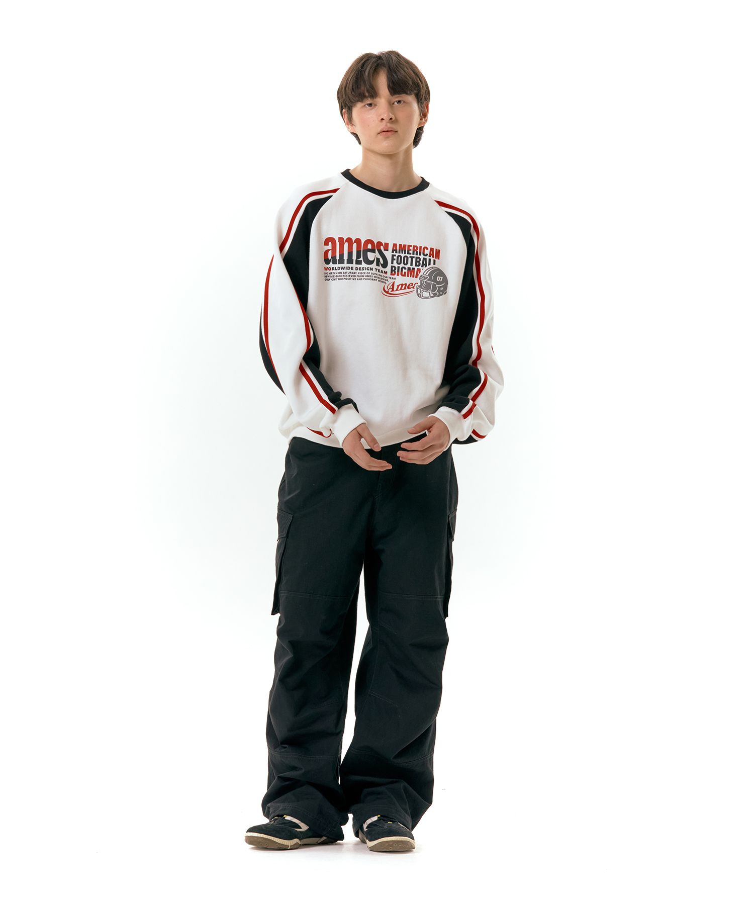 MUSINSA | AMES-WORLDWIDE AFL SWEATSHIRT WHITE (AM2DFUM444A)
