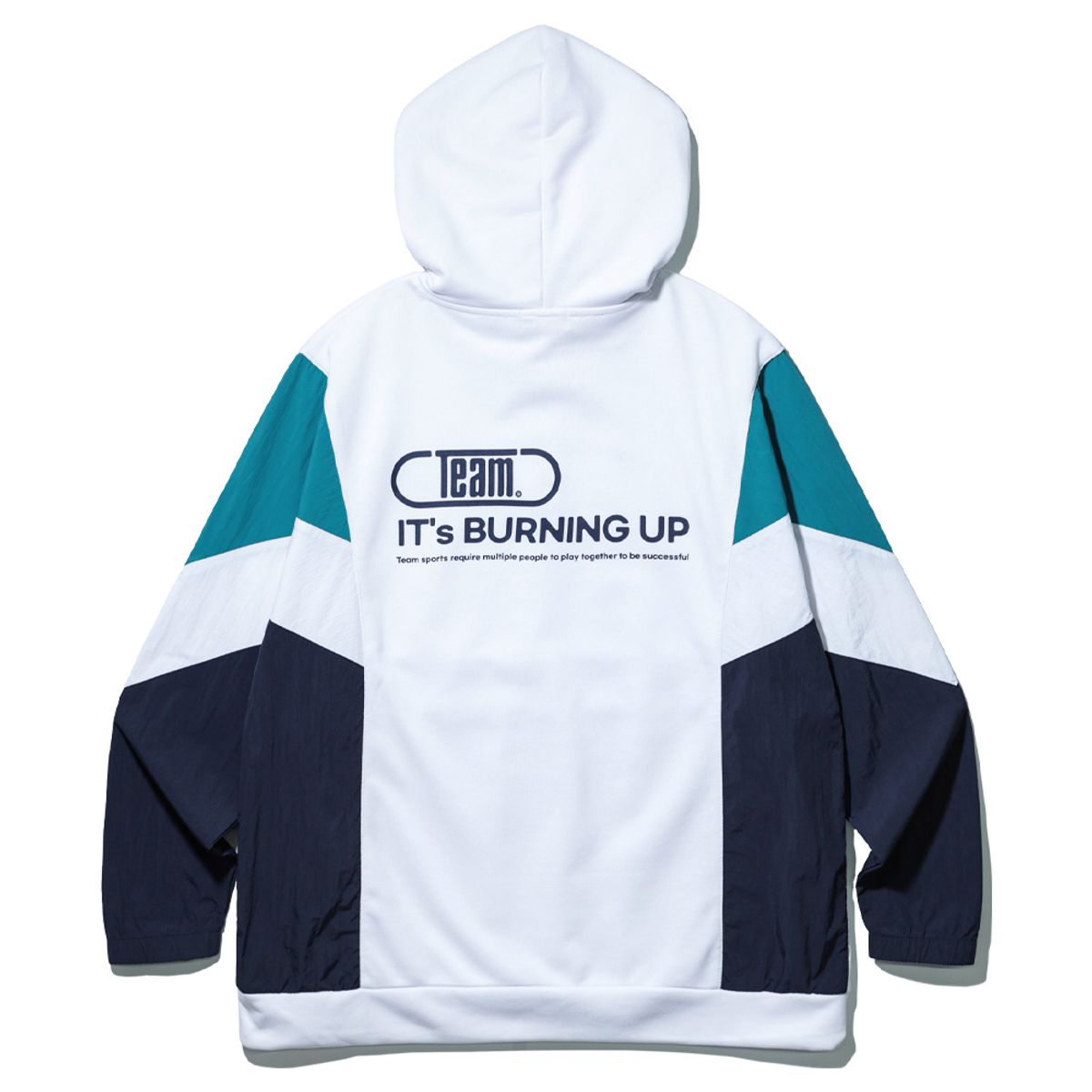 앨빈클로(ALVINCLO) BURNING 컬러 블록 오버핏 후드티 DLX732 (2 COLOR)