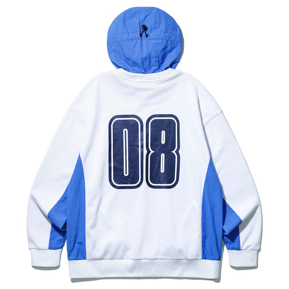 앨빈클로(ALVINCLO) 사이드 컬러블록 오버핏 후드티 DLX737 (4 COLOR)