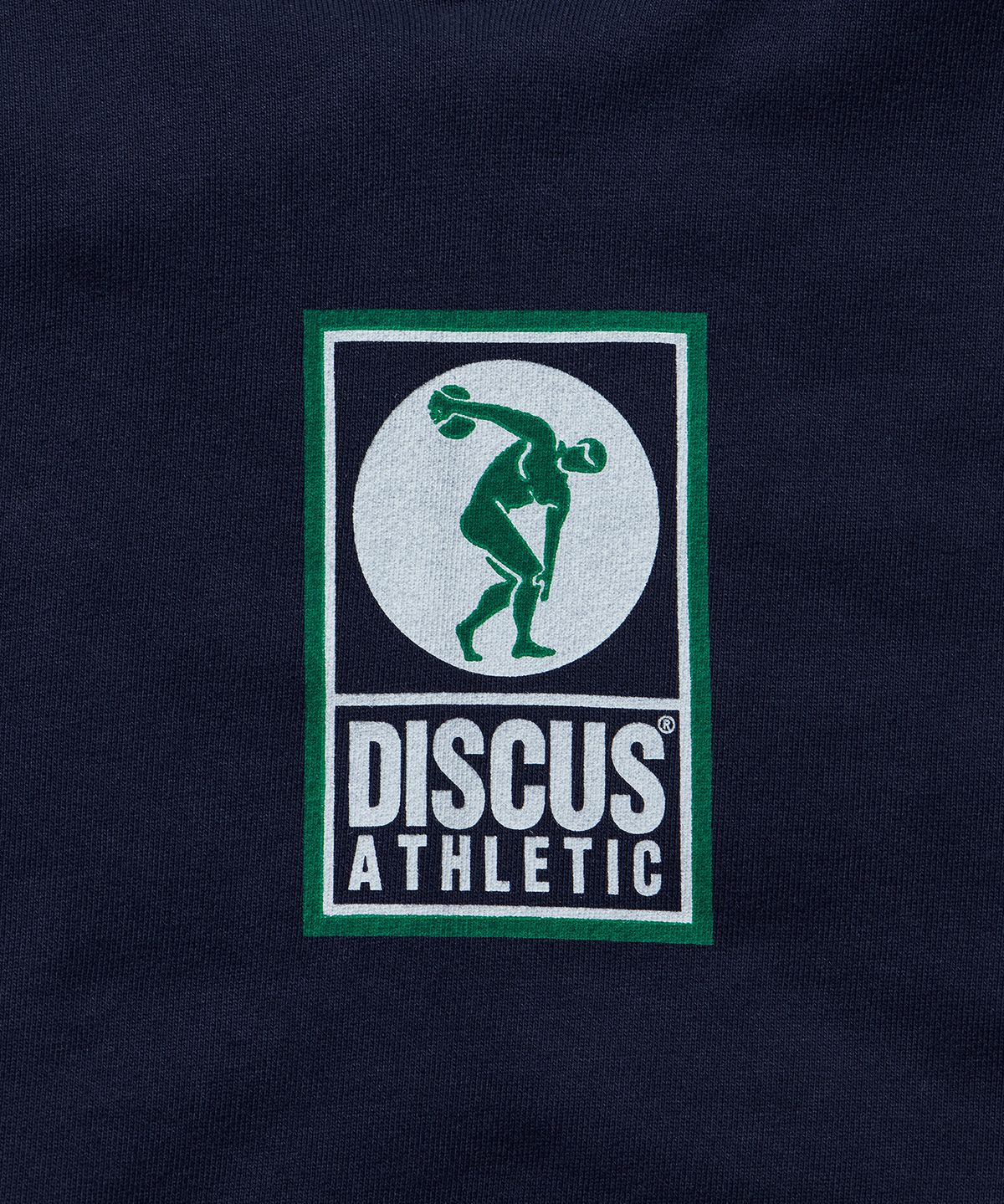 디스커스 애슬레틱(DISCUS ATHLETIC) 헤비웨이트 레귤러 핏 로고 후디 네이비