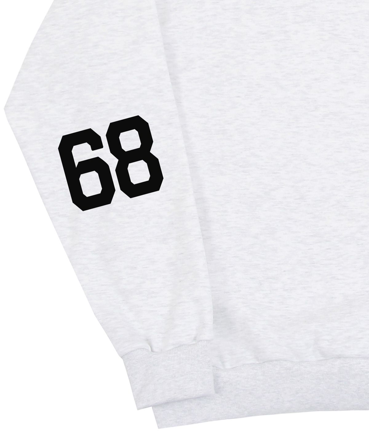 그레이버(GRAVER) [UNISEX]엘보우 1968 로고 맨투맨_멜란지화이트