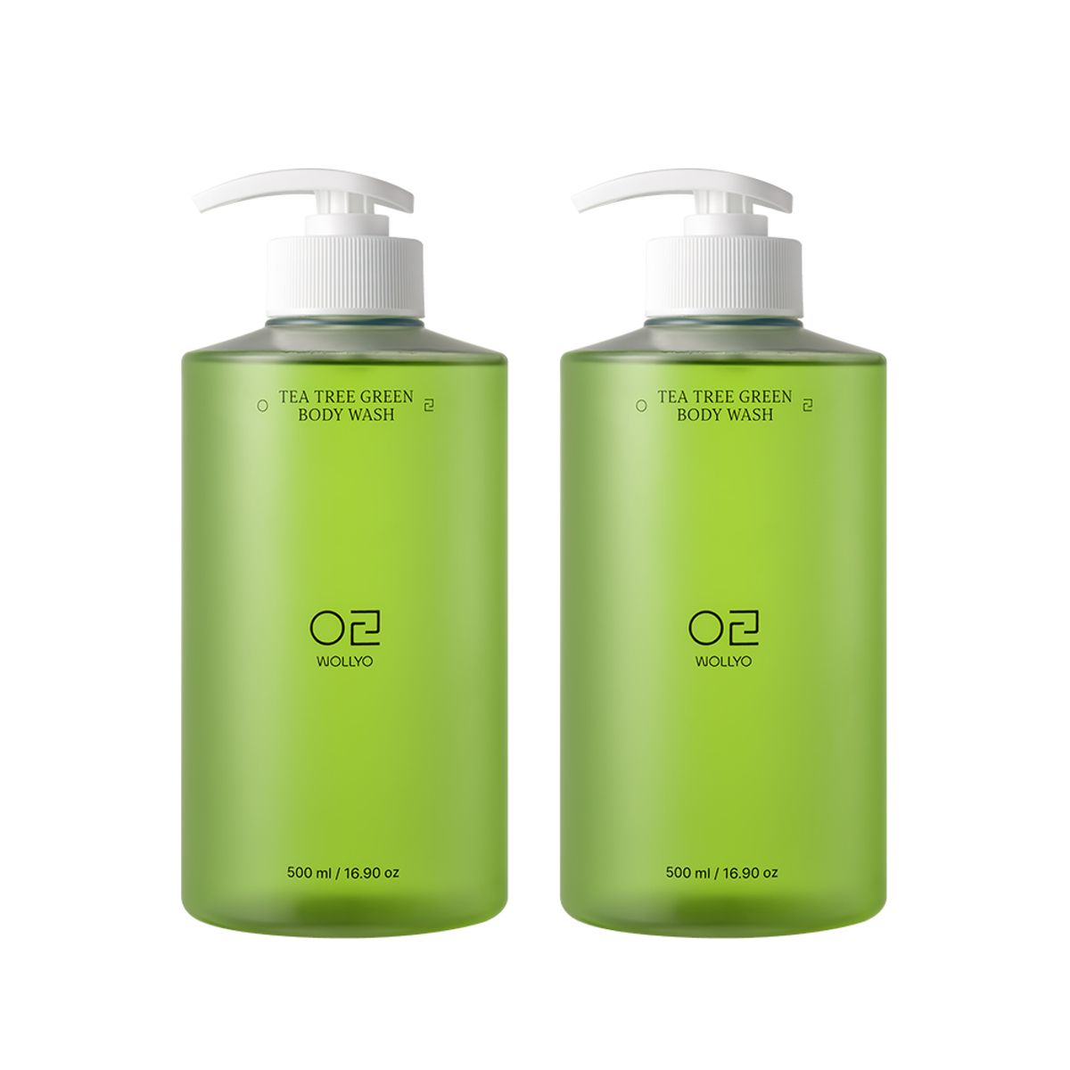 원료공방(WONRYOGONGBANG) [2pack] 티트리 그린 등드름 바디워시 듀오 500ml x 2개 (+미니 바디워시 증정)