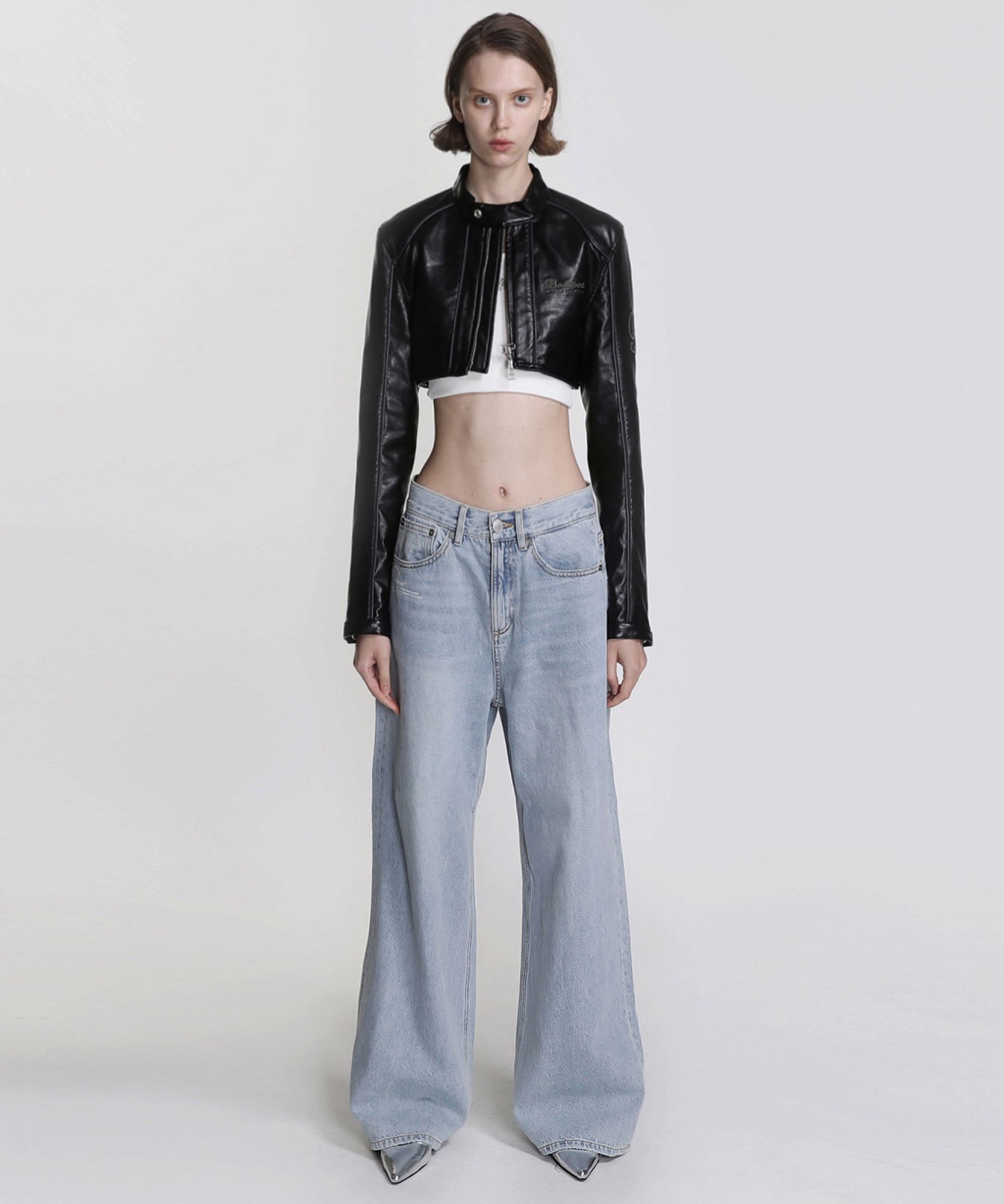 MUSINSA公式 | BADBLOOD 0093 Wide Denim Jeans - Light Blue