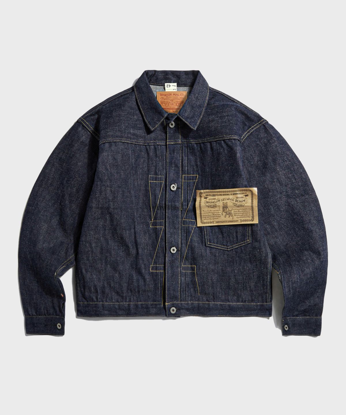 브론슨(BRONSON) Lot 44806XX WWII Type 1 Selvedge Denim Jacket
