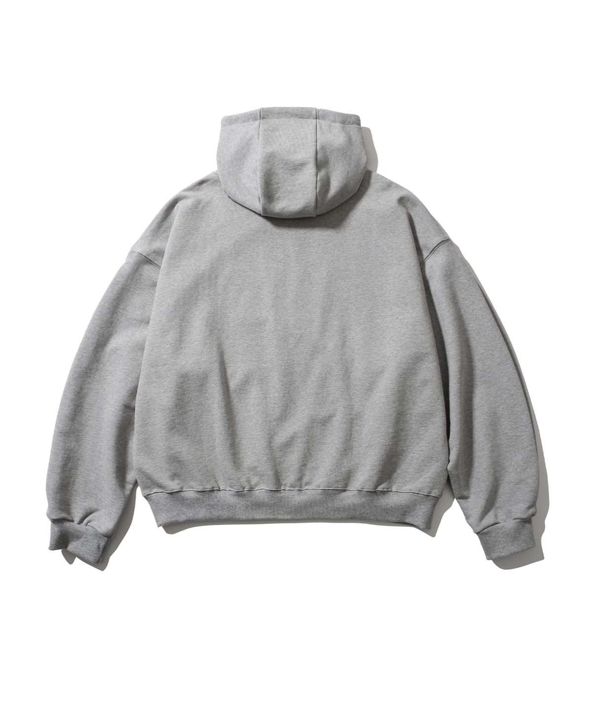 앵글런(ANGLAN) Valley Tuck Sweat Balloon Hoodie - Melange Grey
